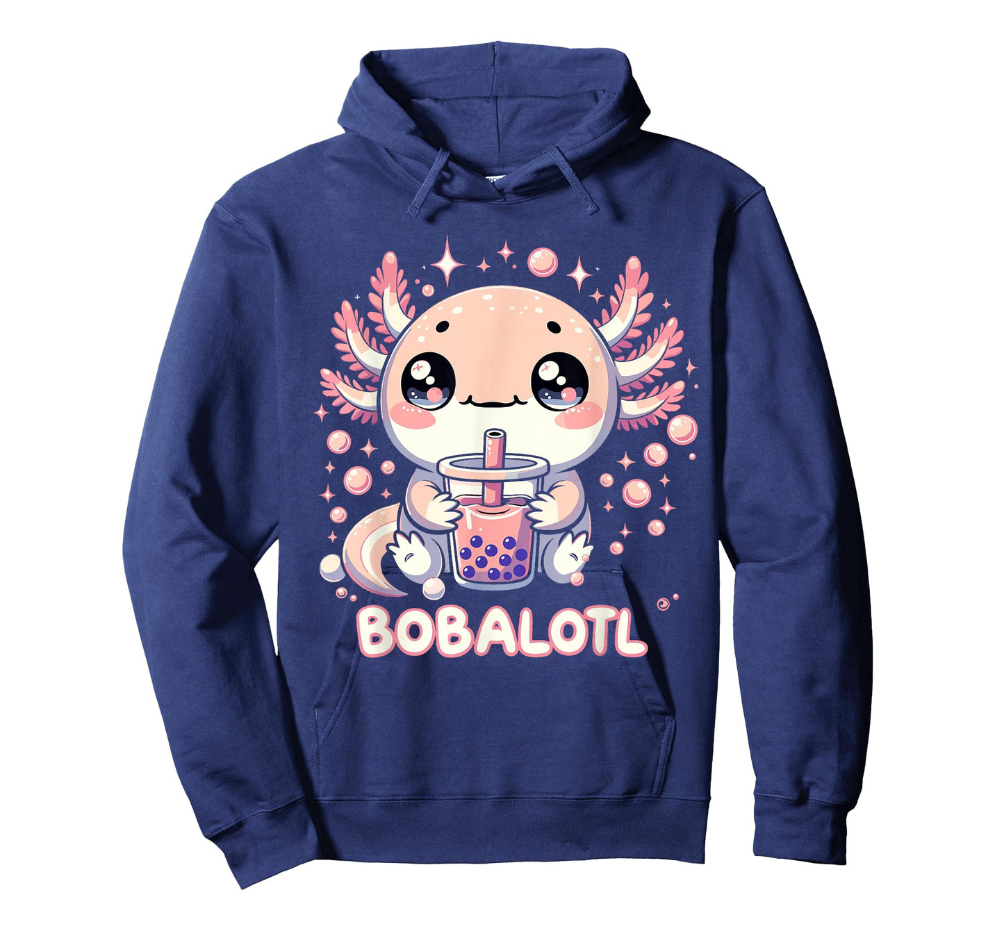 Axolotl Boba Tea Kawaii Anime Cute Kids Teen Girls T-Shirt