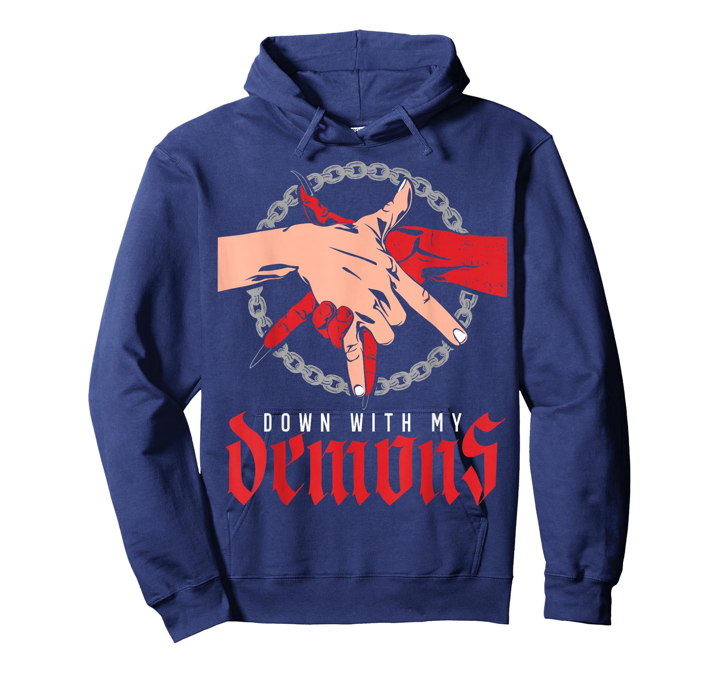 Down with My Demons Deal Handshake Aesthetic Humour Goth T-Shirt