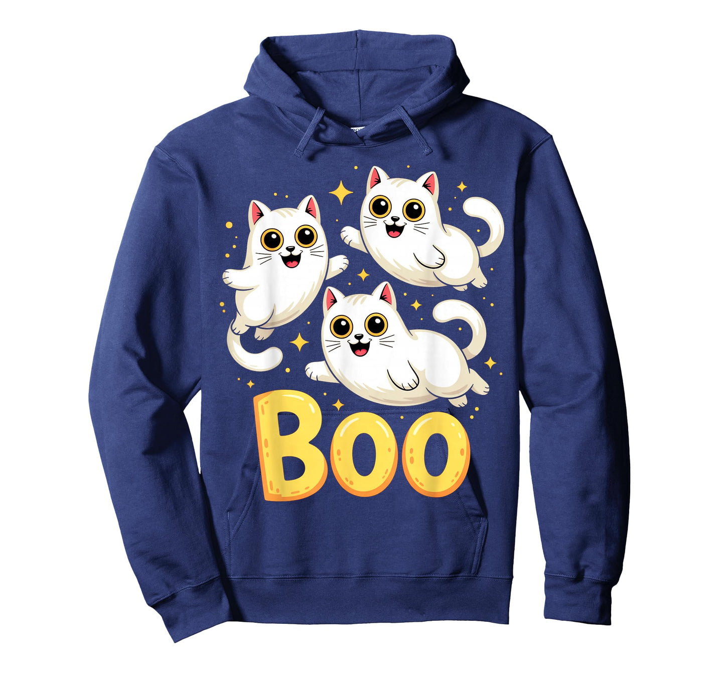CAT Ghost Boo Cute Kitty Cats Lover Halloween Women Men T-Shirt
