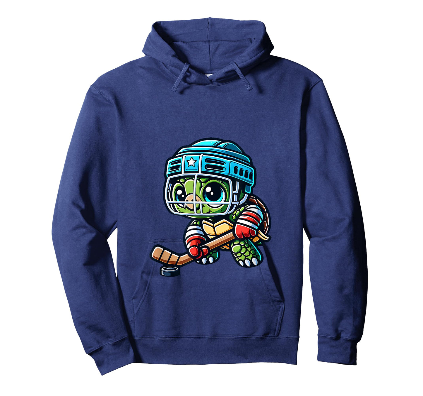 Ice Hockey Turtle Cute Player Graphic T-Shirt
