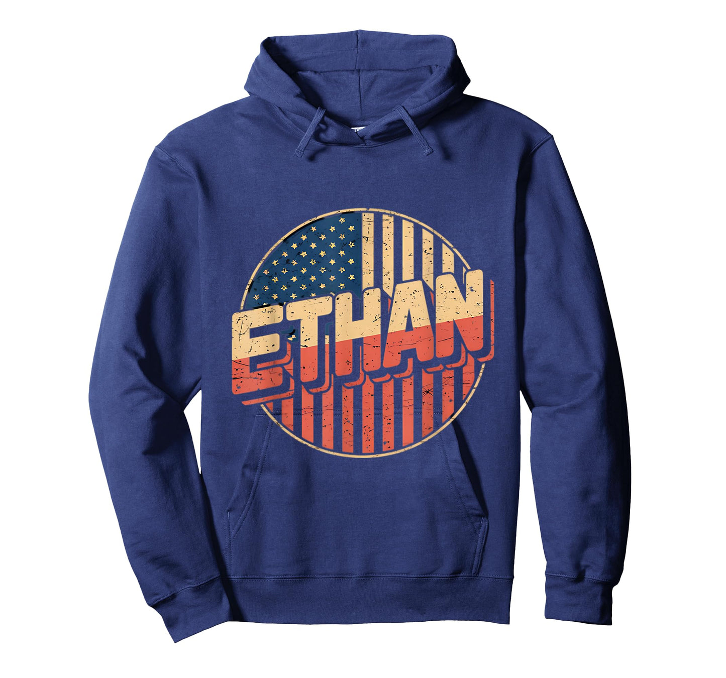 ETHAN First Name USA Flag Patriot Personalized T-Shirt