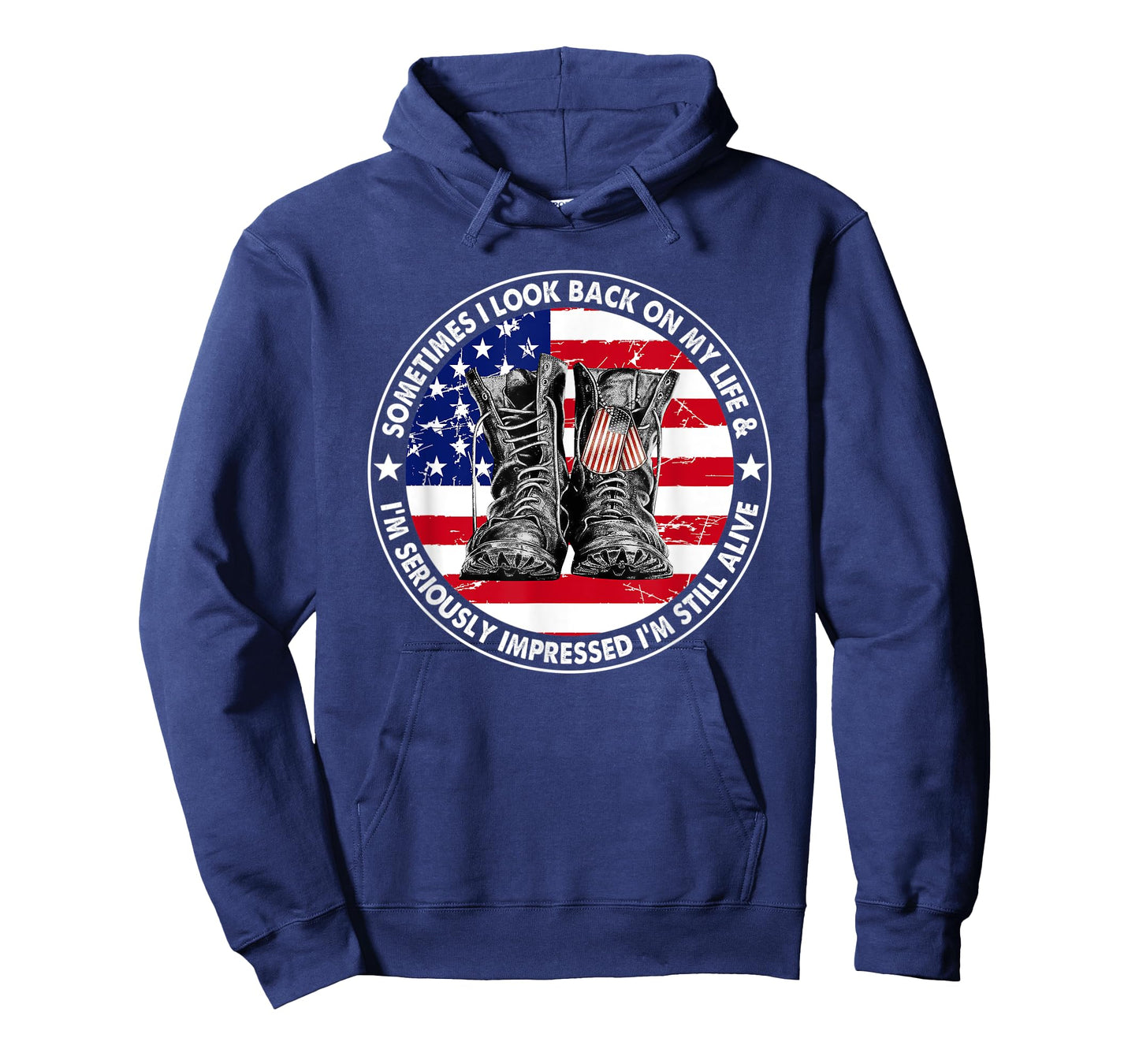 Mens Veteran Sometimes I Look Back On My Life And I'm Seriously T-Shirt