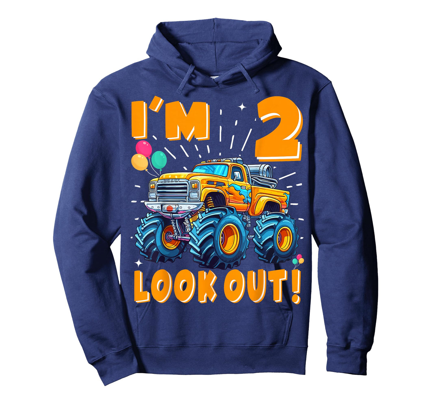 Two 2nd Birthday Boy Monster Truck Car 2 Years Old T-Shirt