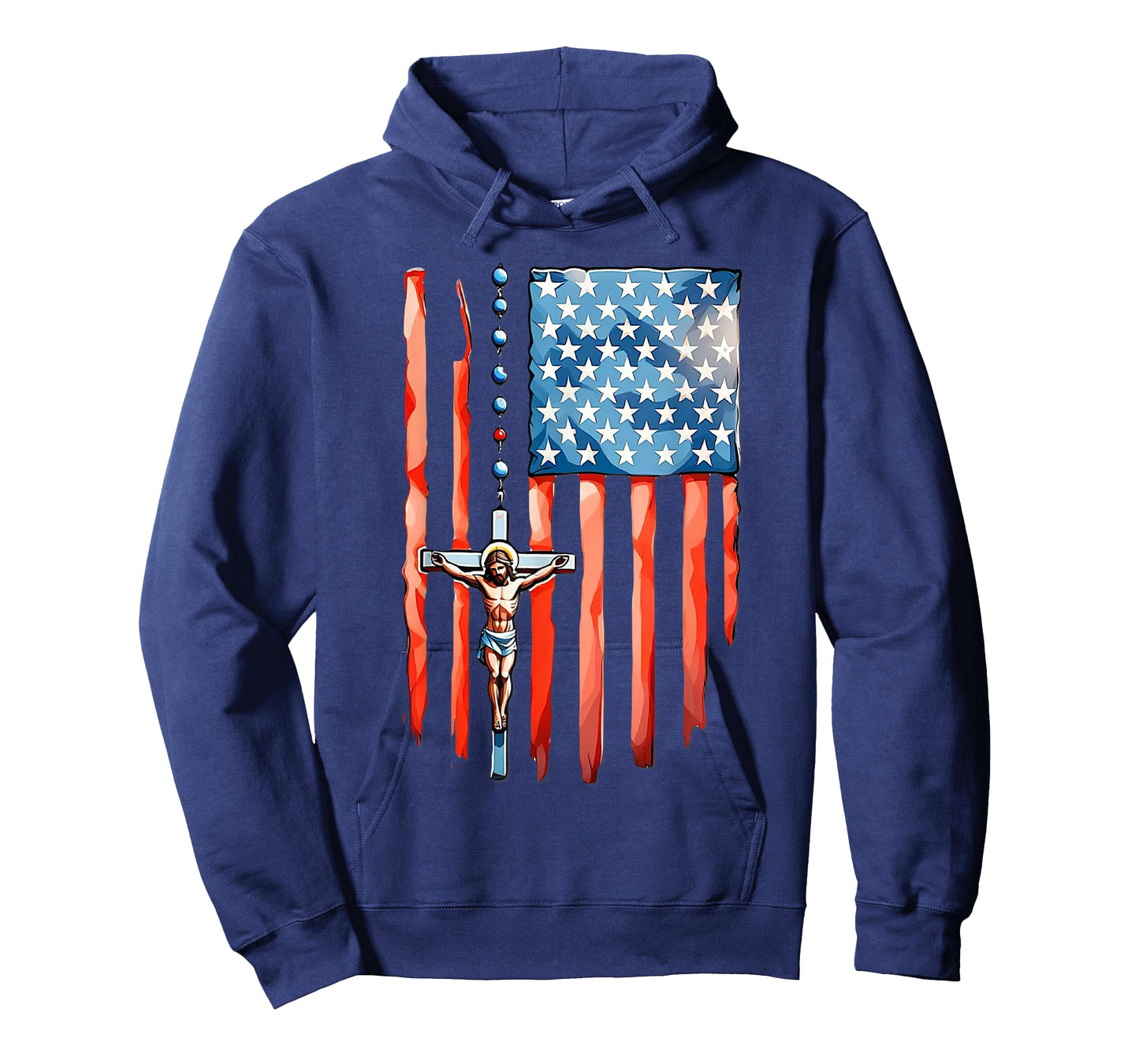 American Flag Rosary Catholic T-Shirt