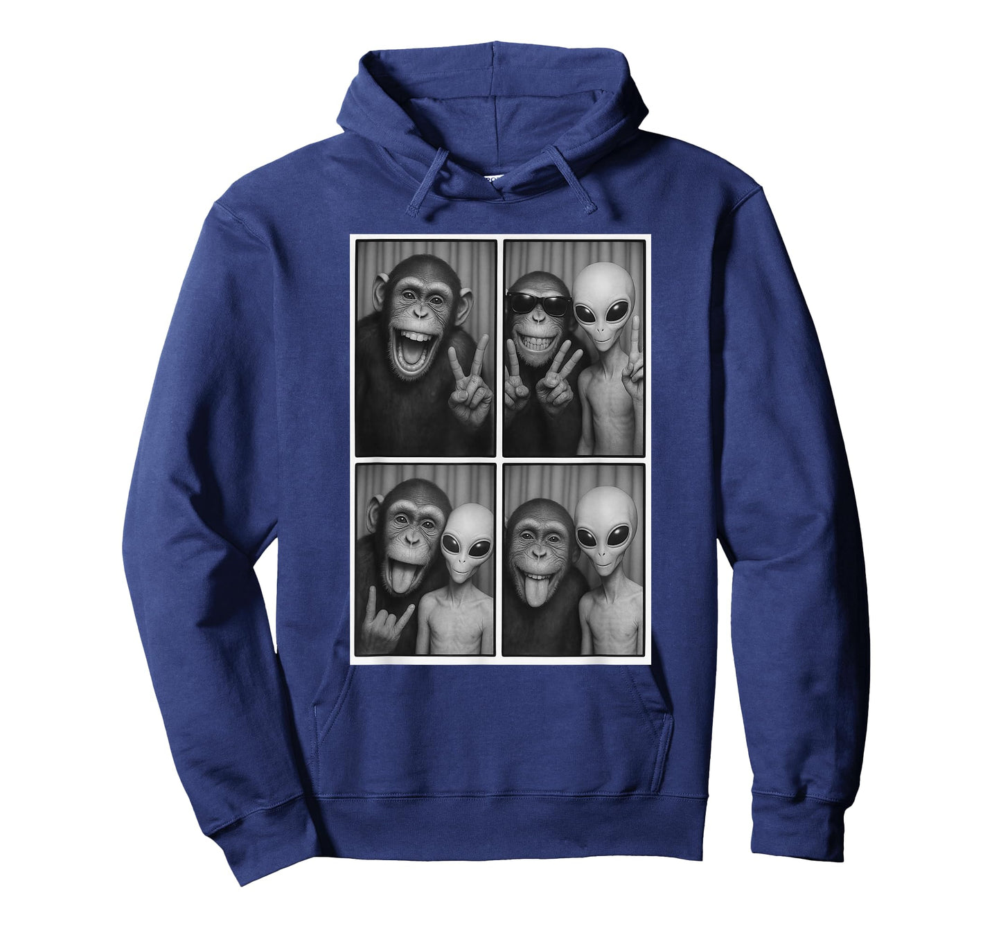 Funny Photobooth Monkey & Alien Selfie, Chimp Photo T-Shirt