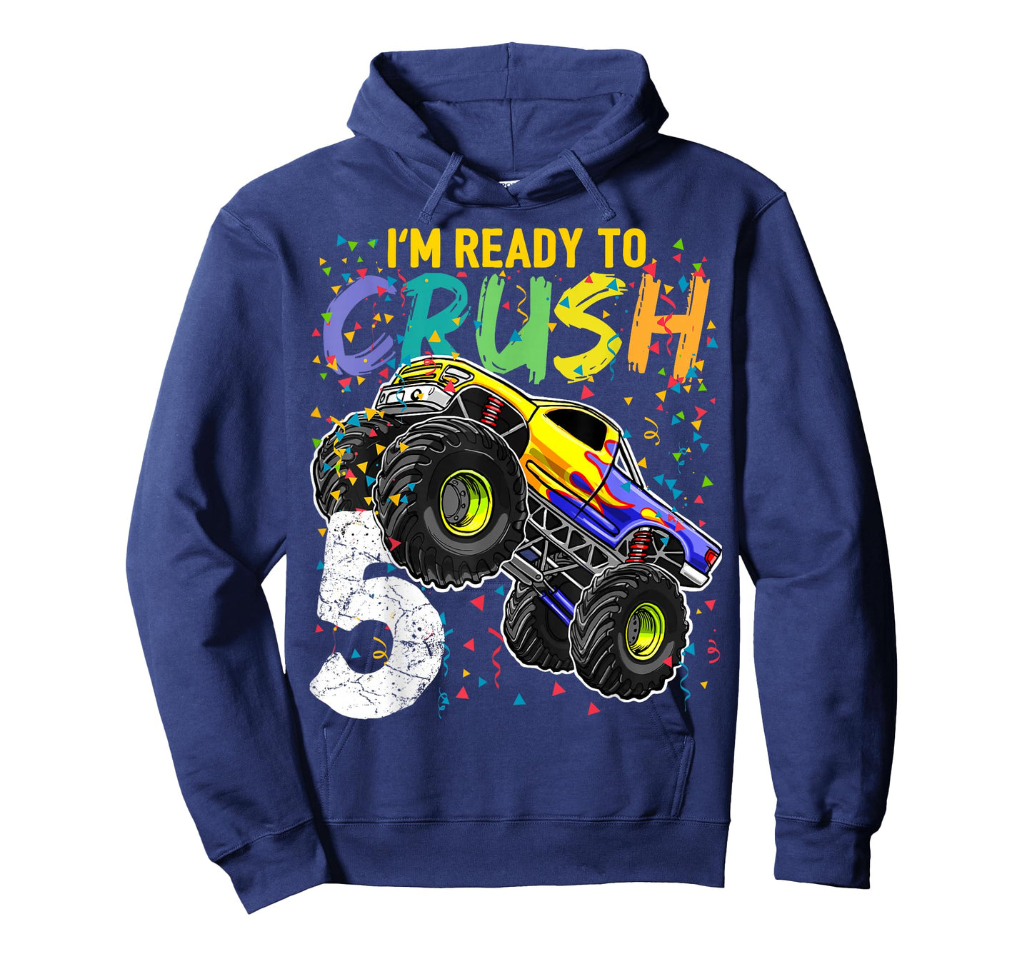 I'm Ready to Crush 5 Monster Truck 5th Birthday Boys T-Shirt