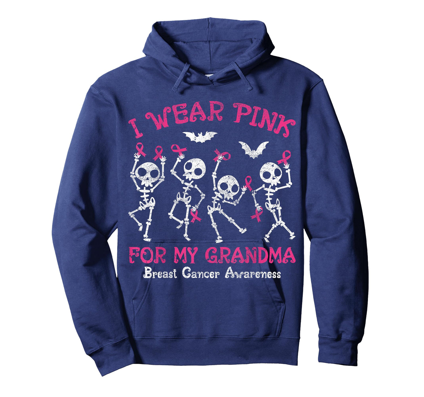 I Wear Pink For My Grandma Breast Cancer Awareness Skeletons T-Shirt