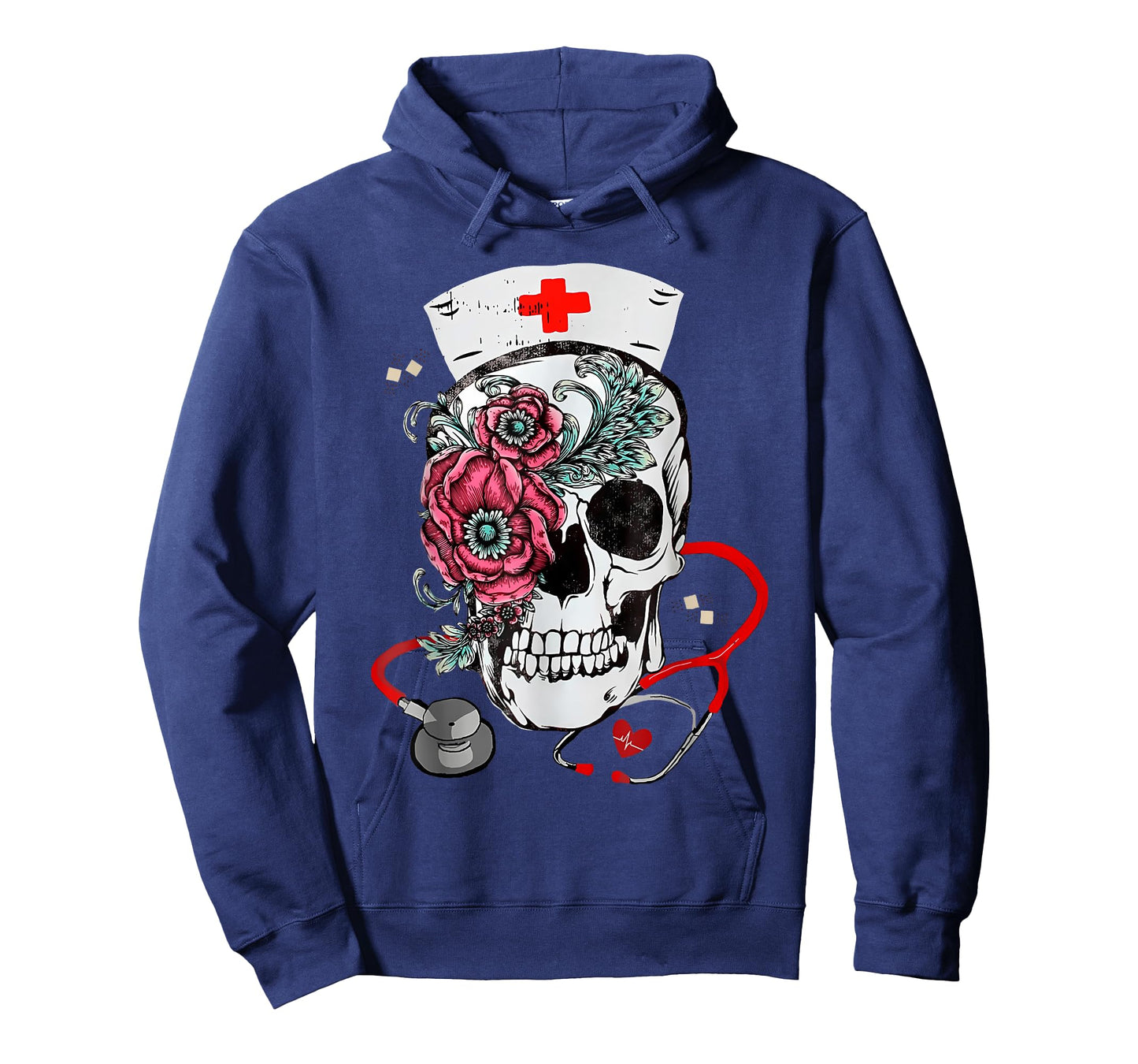 Nurse Skeleton Lazy Halloween Costume Cool Skull RN Nursing T-Shirt