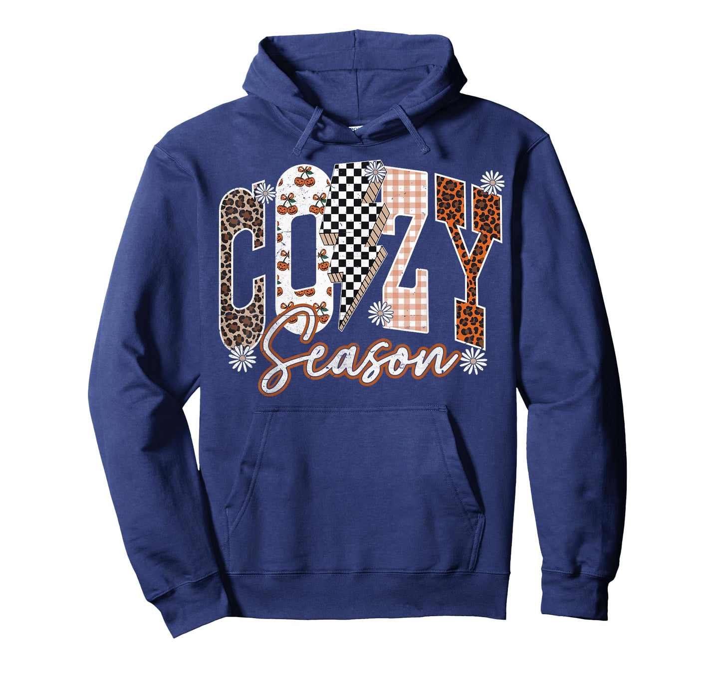 Cozy Season Retro Checkered Varsity Fall Girly Aesthetic T-Shirt