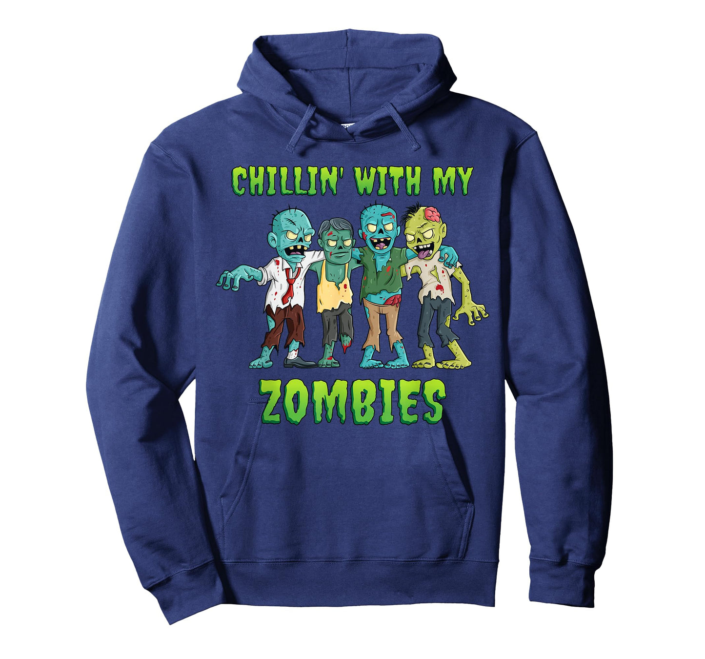 Chillin With My Zombies Halloween Boys Kids Funny T-Shirt
