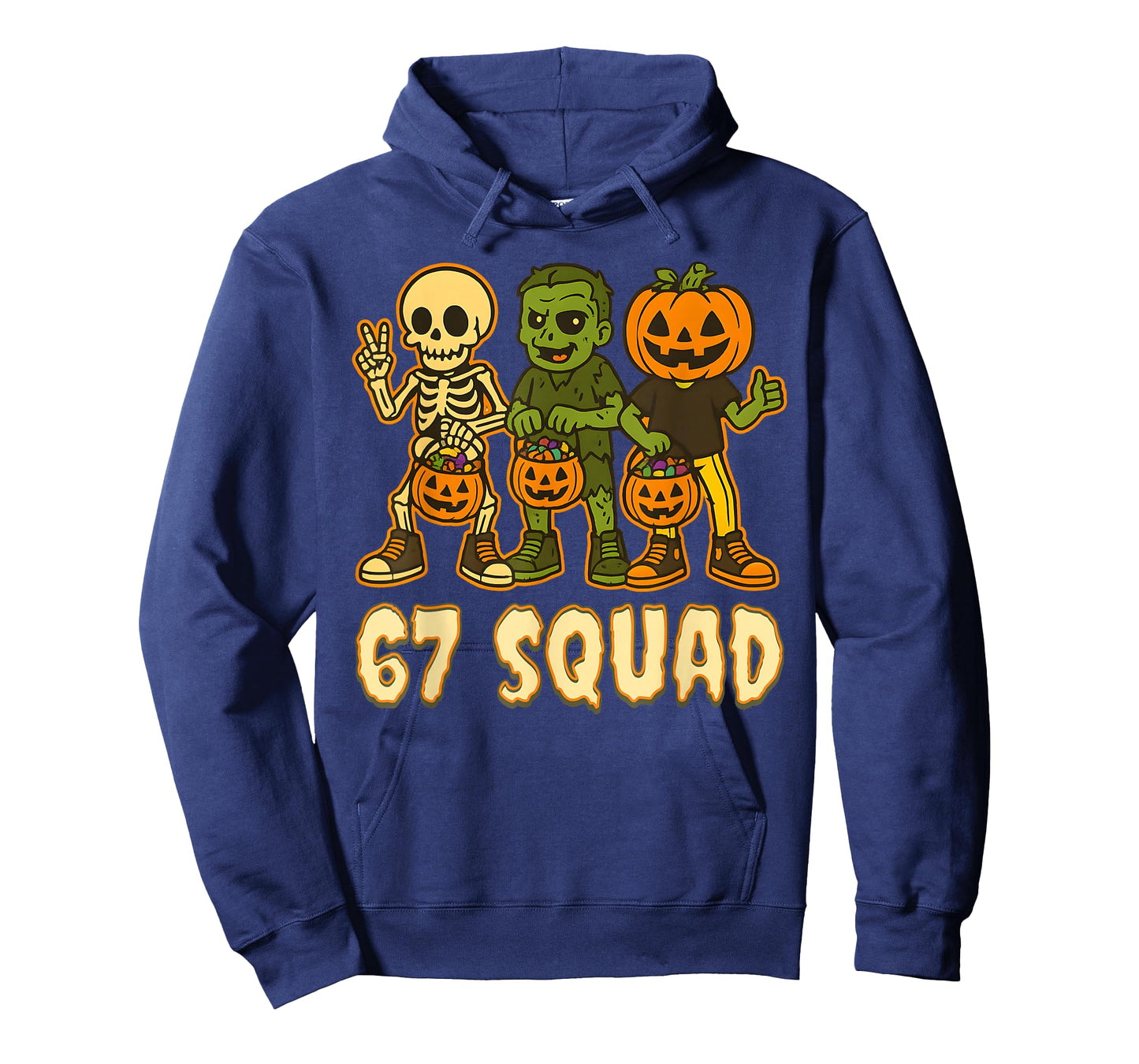 67 Halloween Squad Pumpkin Six Seven Boys Brainrot Meme Kids T-Shirt