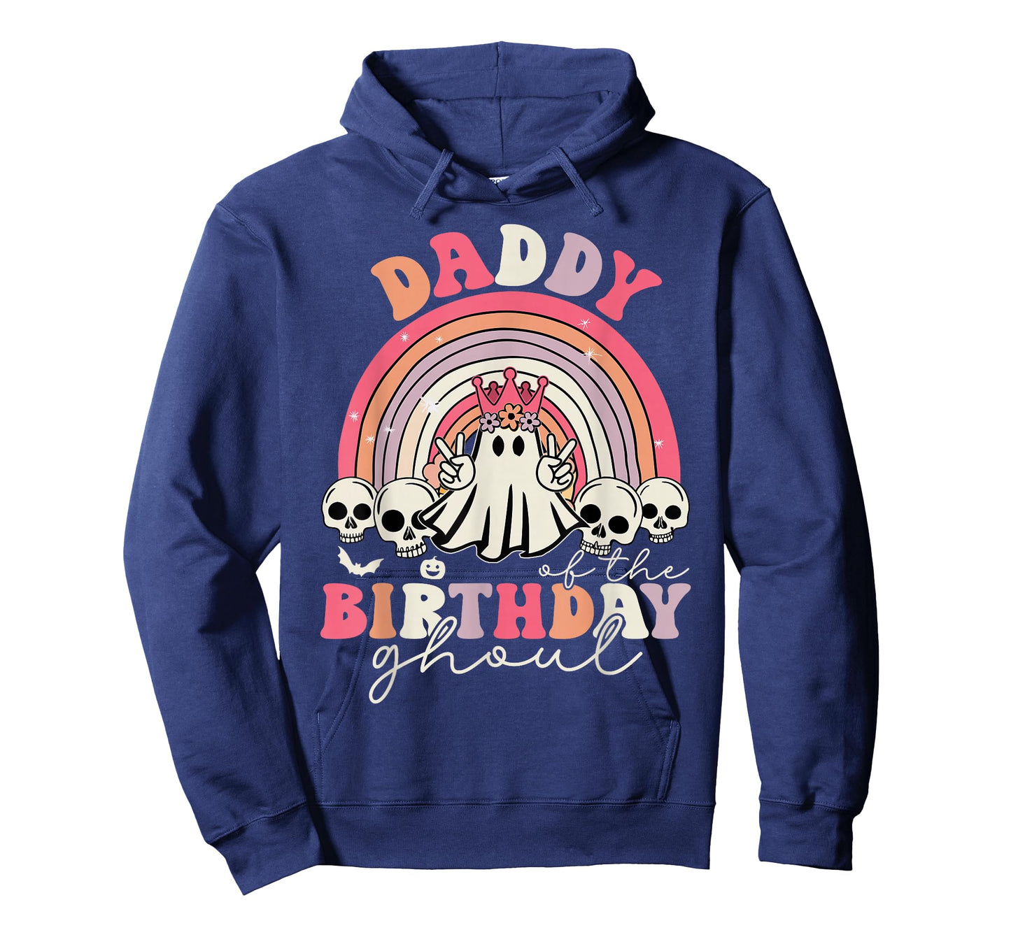 Daddy Of The Birthday Ghoul Rainbow Ghost Halloween Bday T-Shirt