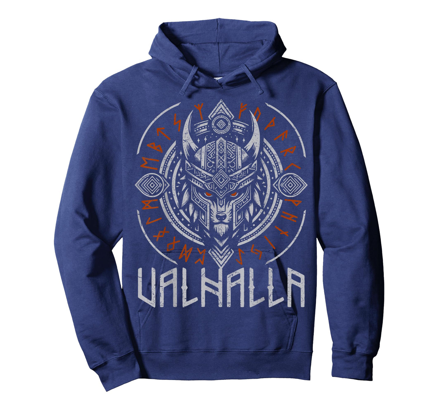 Valhalla Wolf Mask Odin Viking Runes Norse Compass Vegvisir T-Shirt