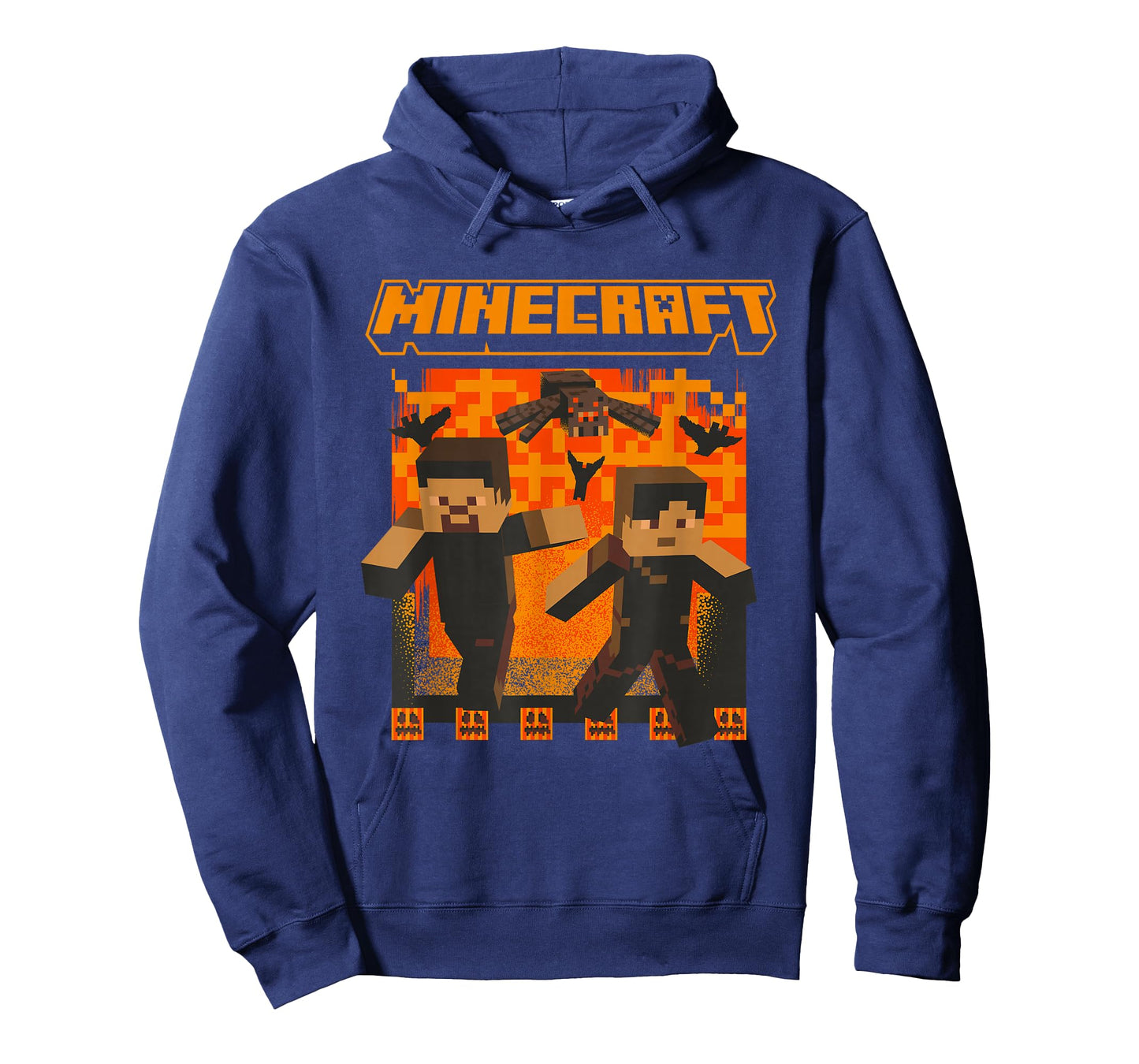 Minecraft Halloween Lava Chase With Spiders T-Shirt
