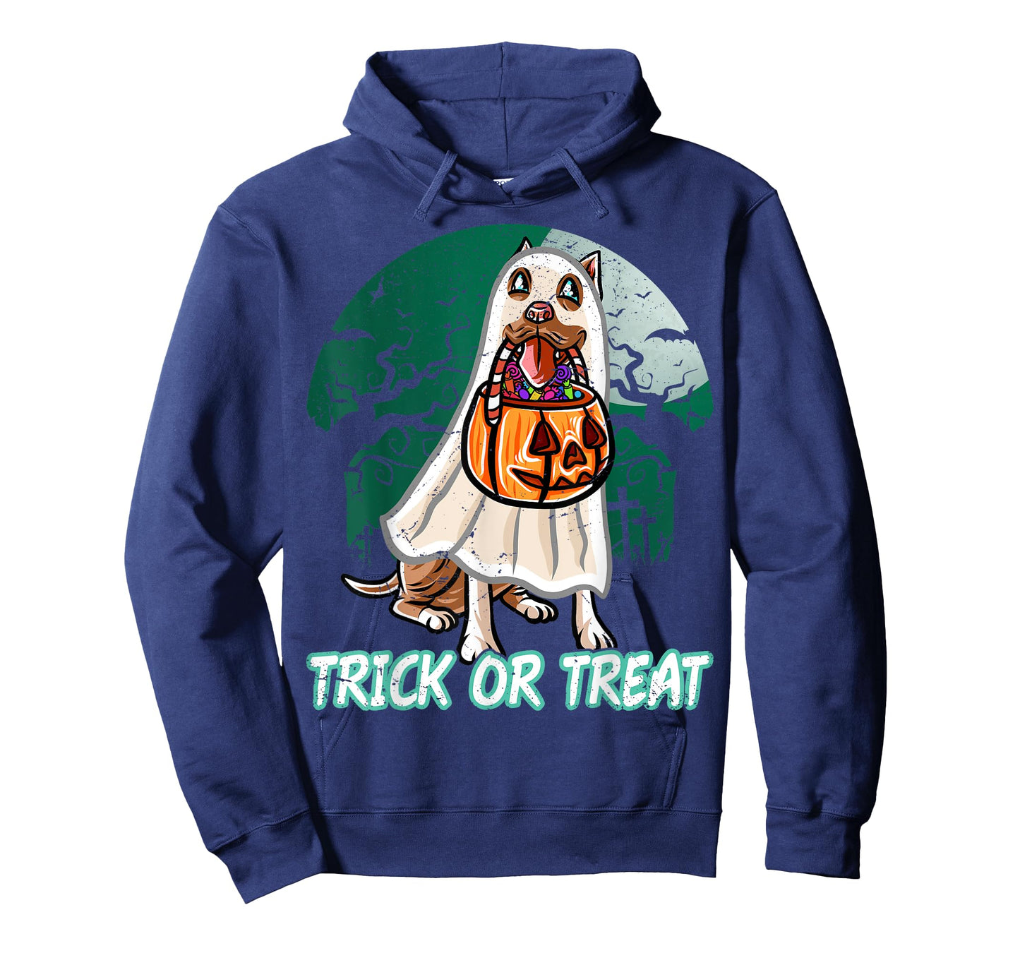 Pitbull Pittie Happy Halloween Costume Ghost T-Shirt