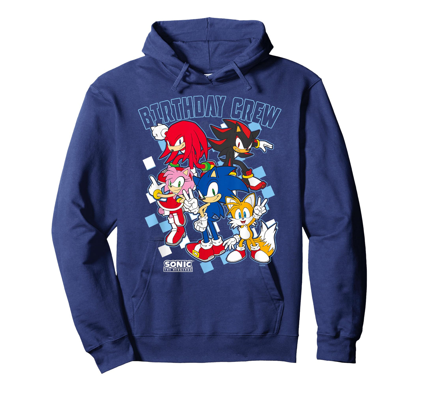 Sonic The Hedgehog Birthday Cre Group Shot Big Chest Logo T-Shirt