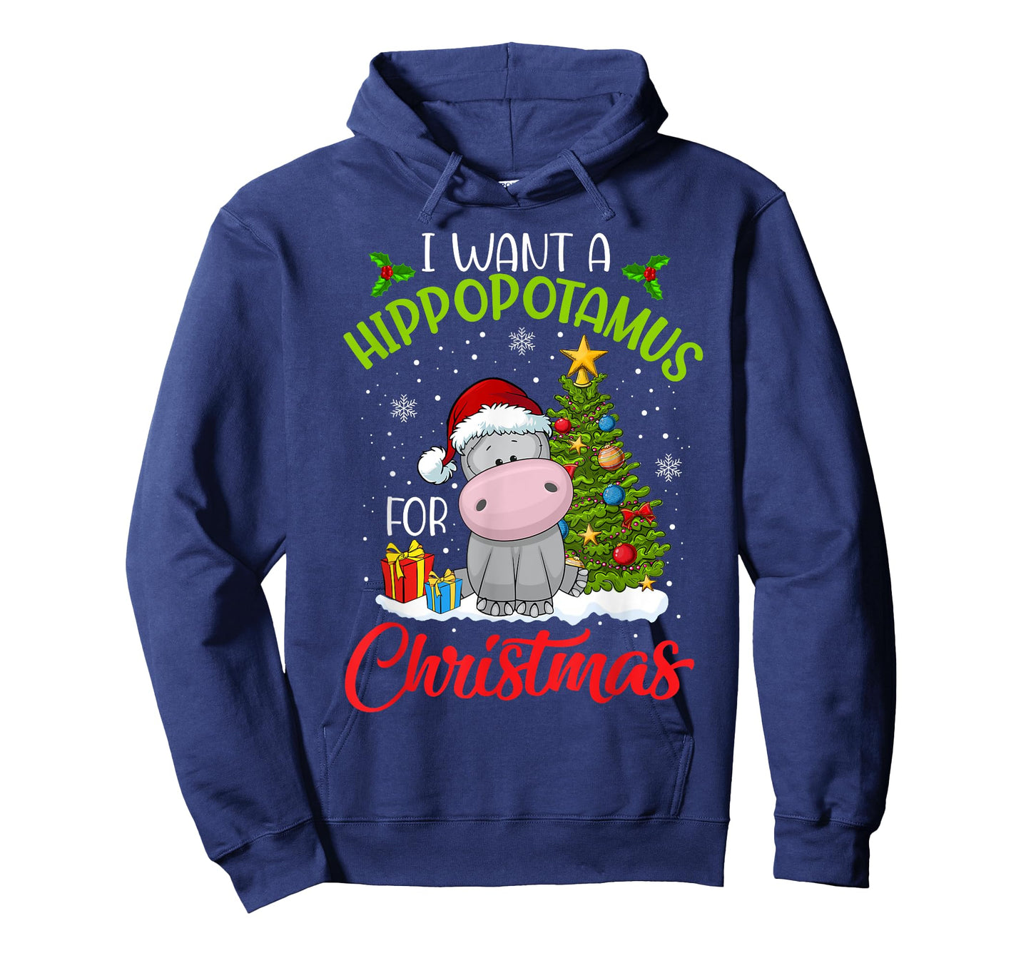 I Want A Hippopotamus For Christmas Xmas Hippo for Kid Women T-Shirt