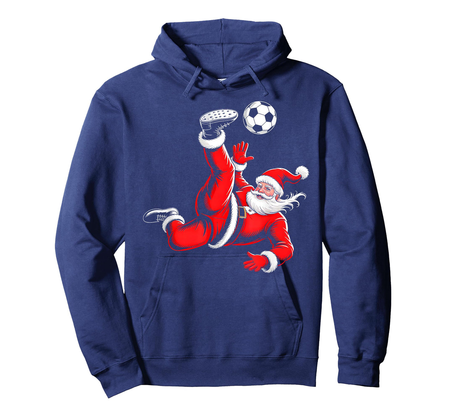 Santa Playing Soccer Ball Sports Christmas Soccer Player T-Shirt