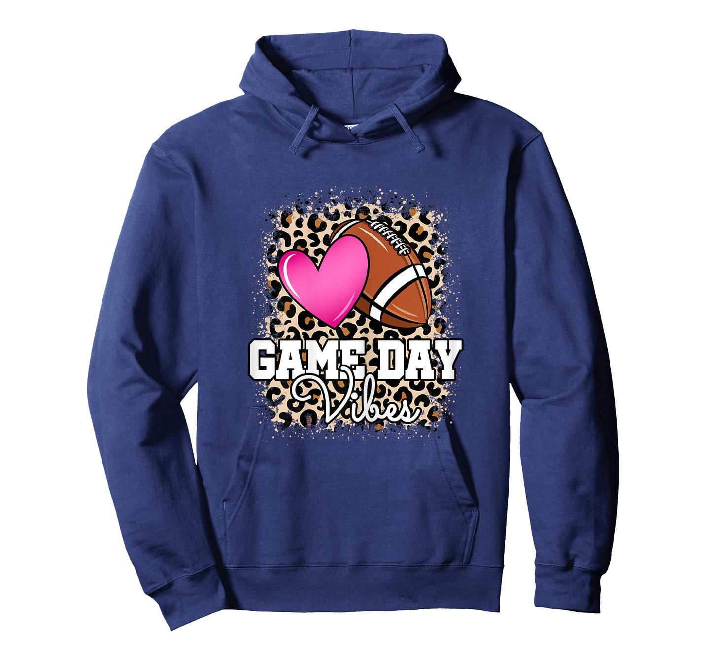 American Football Lover Game Day Leopard Football Women T-Shirt