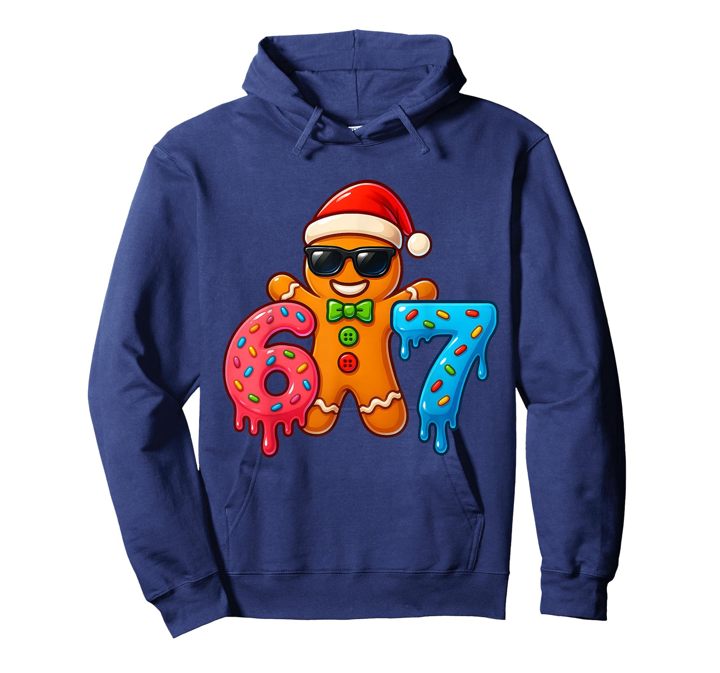 Gingerbread 67 Six Seven Ice Cream Drip Christmas Boys Kids T-Shirt