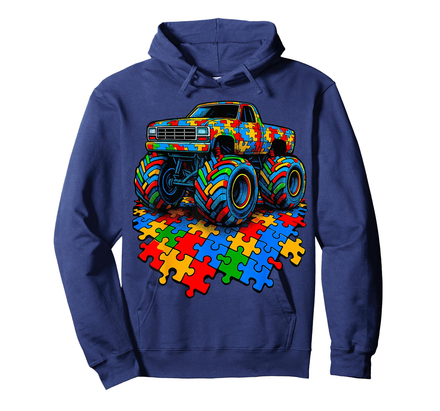 Autism Awareness Monster Truck Puzzle T-Shirt
