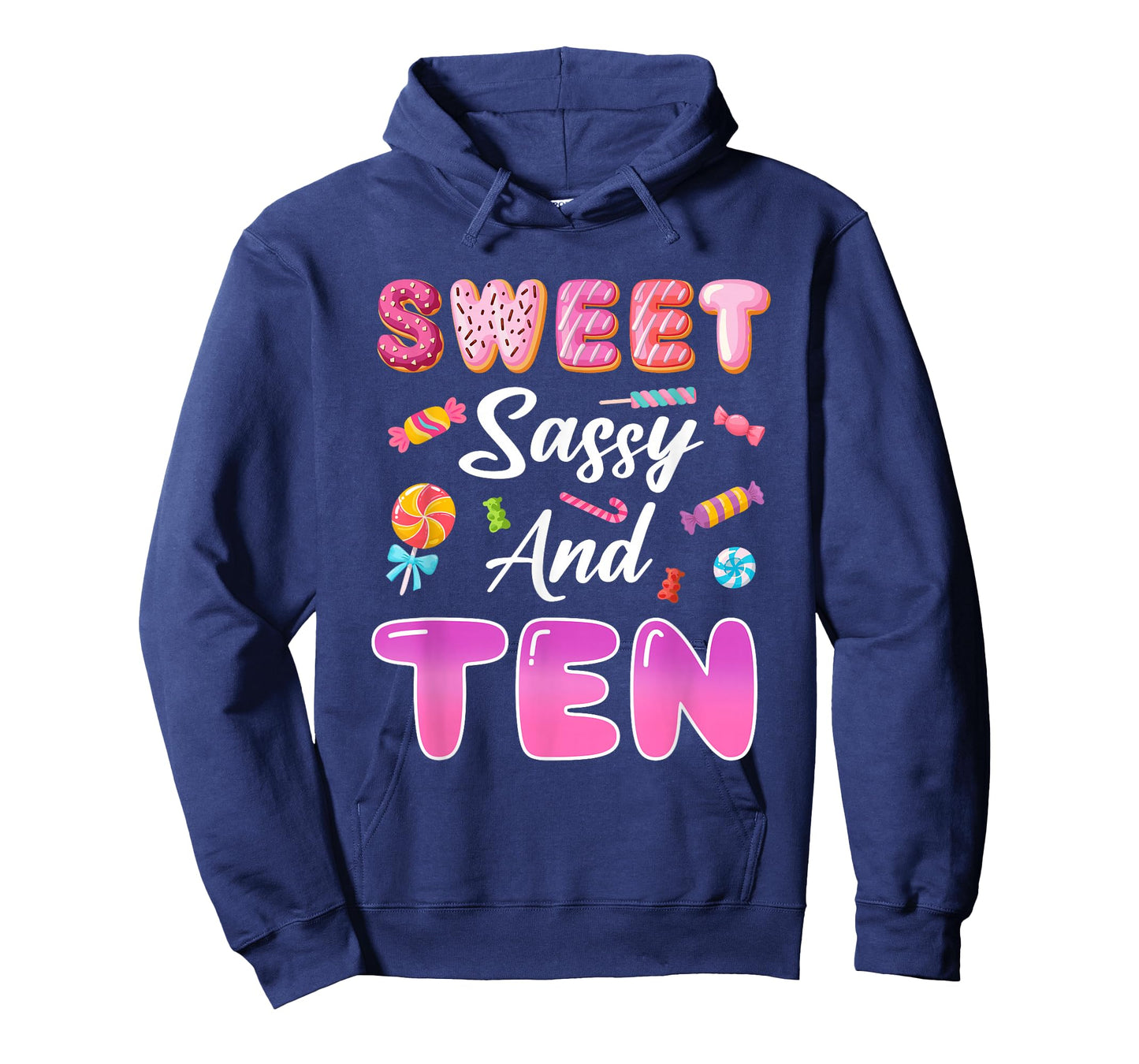 Sweet Sassy and Ten 10th Birthday Candy Theme Party T-Shirt