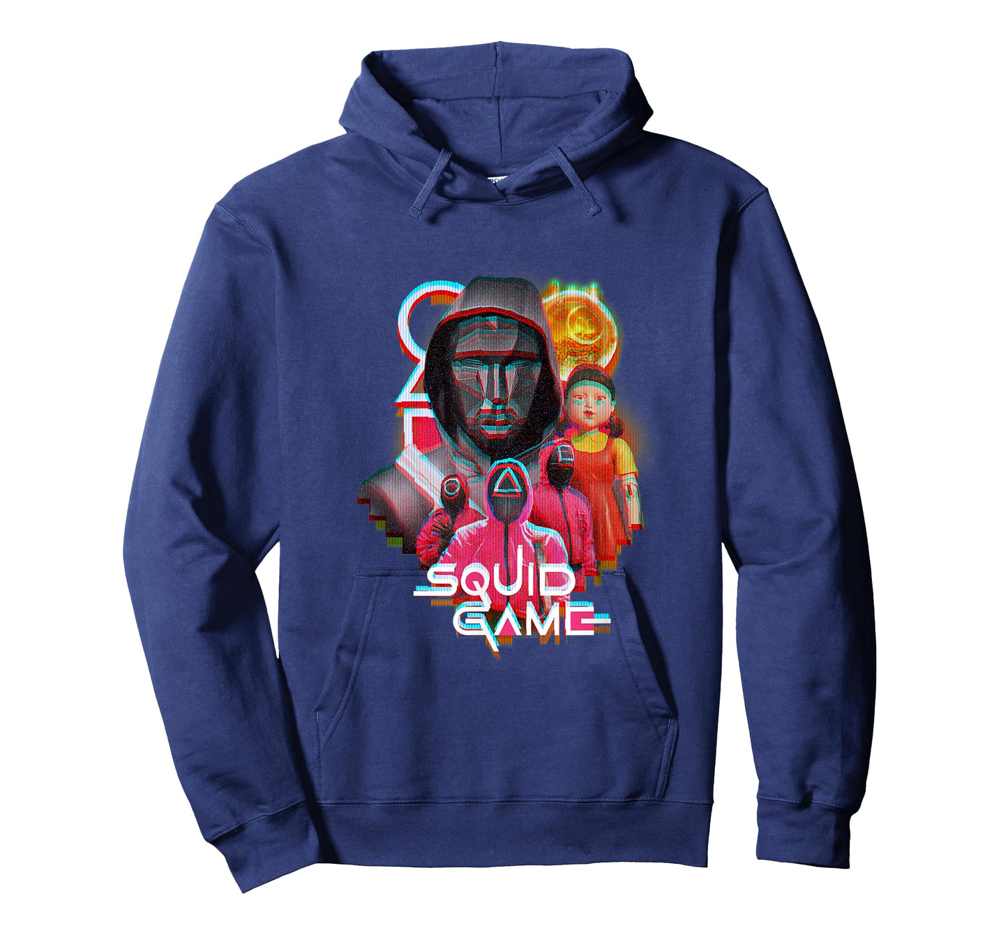 Squid Game 2 Front Man & Henchmen Glitch Logo T-Shirt