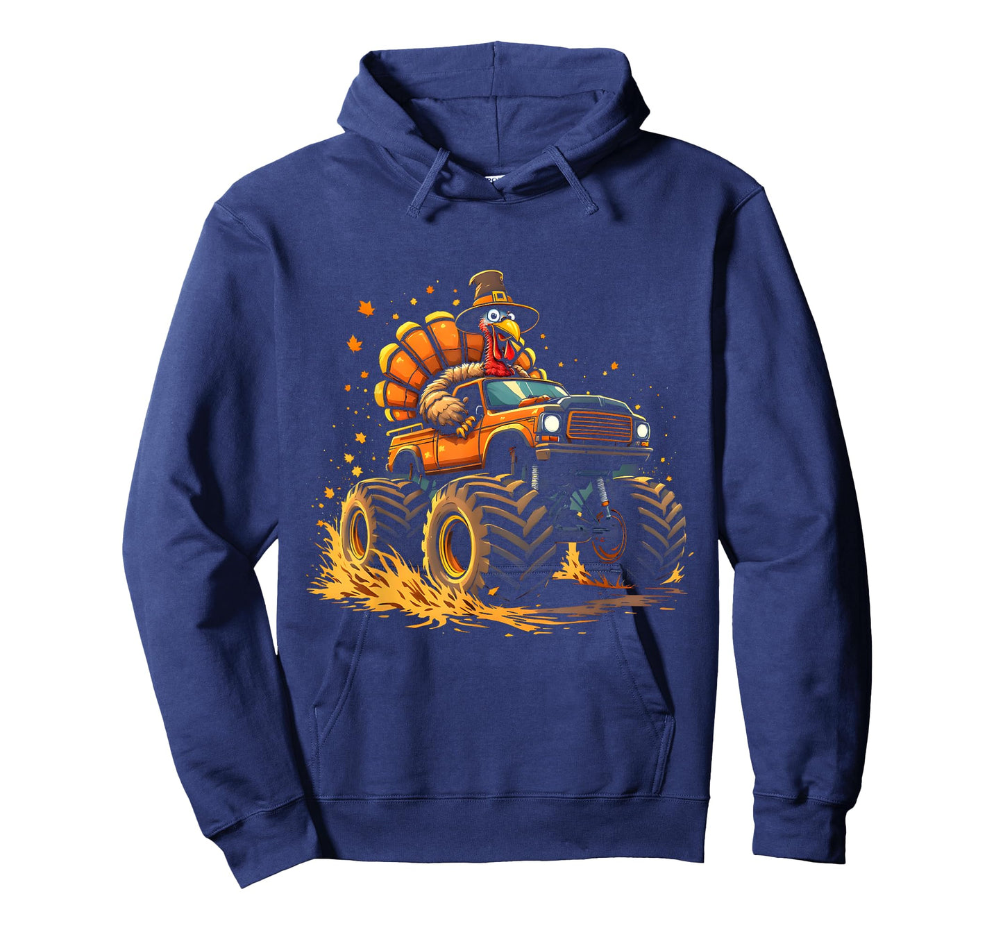 Funny Thanksgiving Turkey Riding Monster Truck Men Women Boy T-Shirt