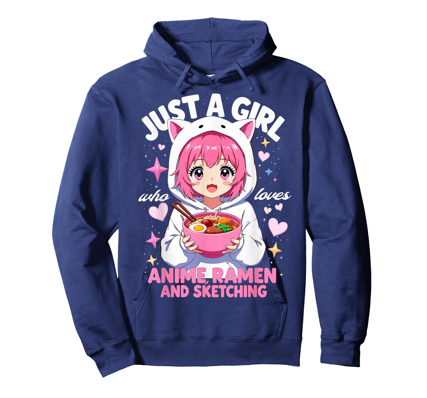 Just a Girl who Really Loves Anime Ramen & Sketching Kawaii T-Shirt