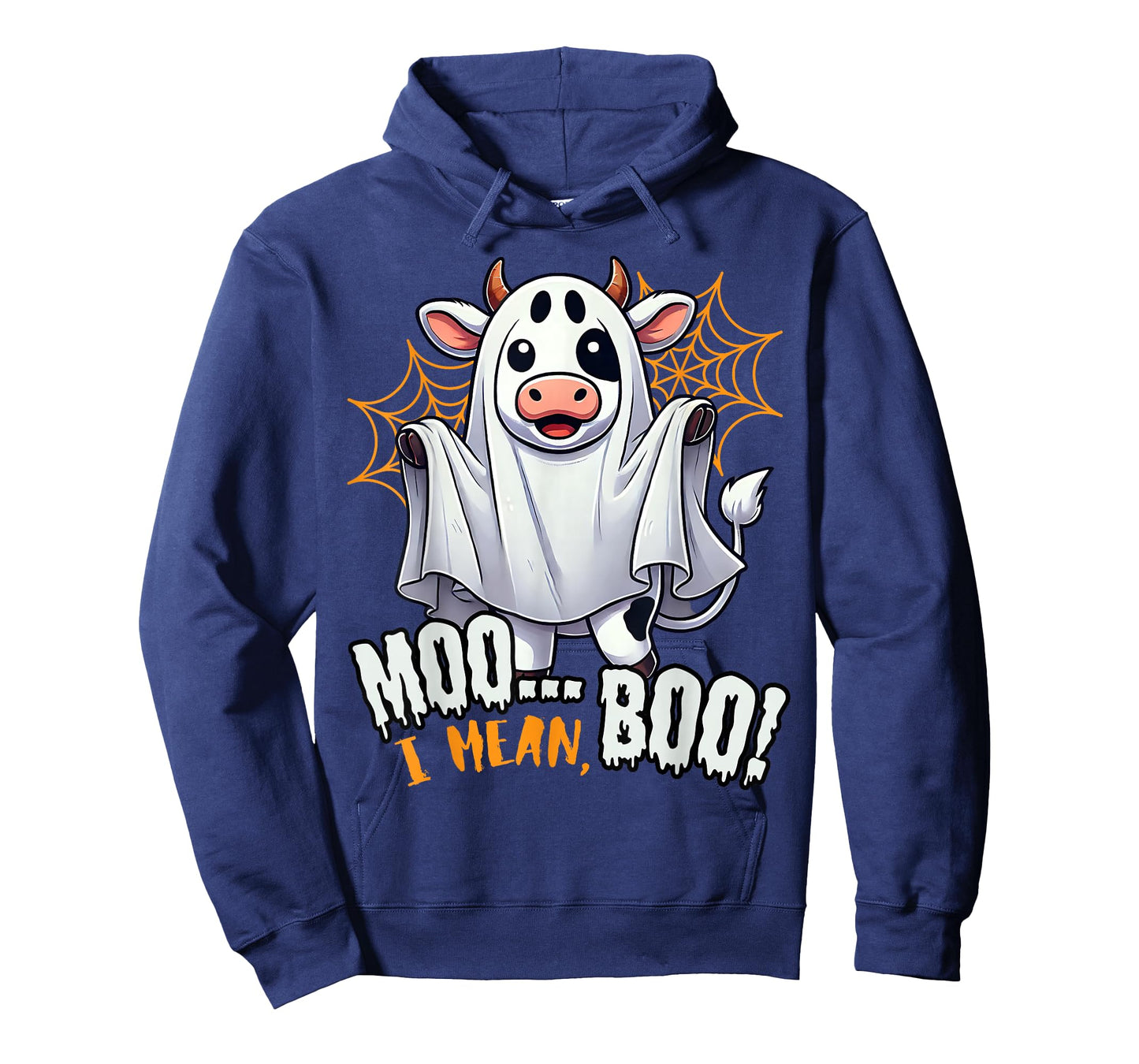 Moo I Mean Boo Funny Cow Ghost Halloween 2025 Costume T-Shirt