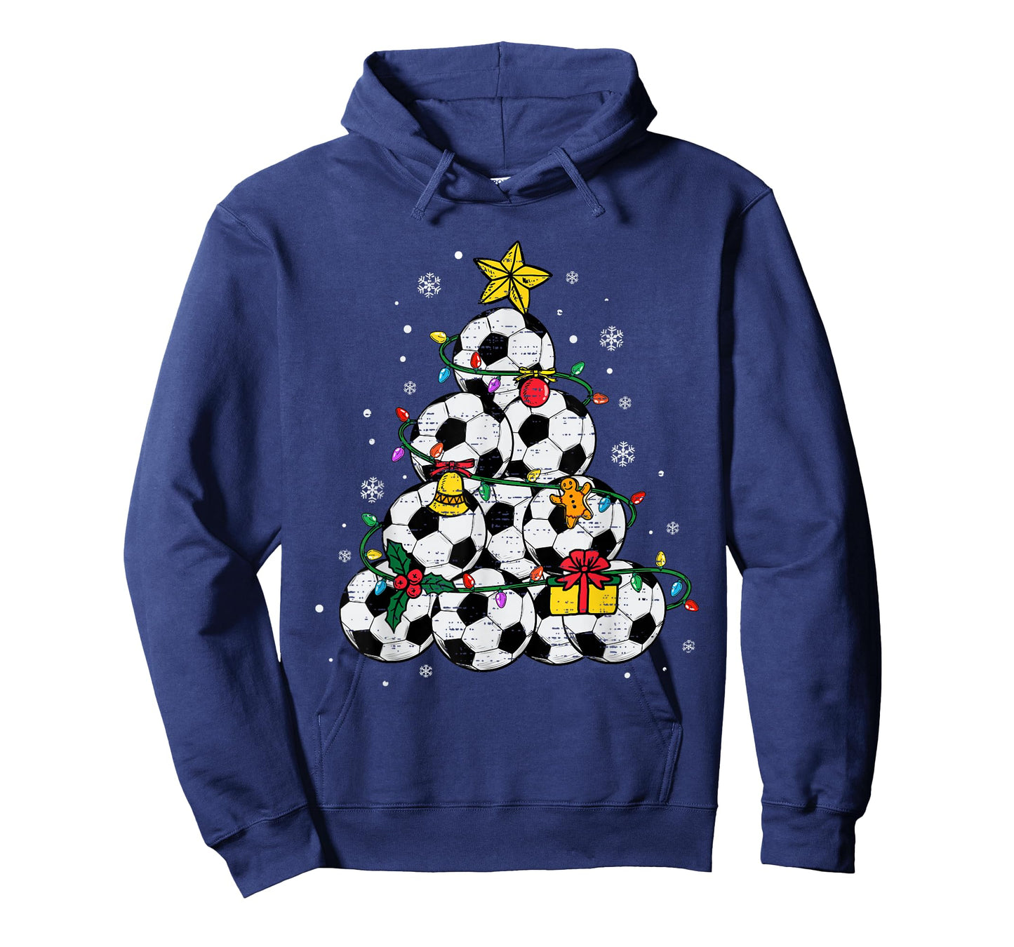Soccer Christmas Tree Hat Santa Xmas Sport Mens Boys Kids T-Shirt