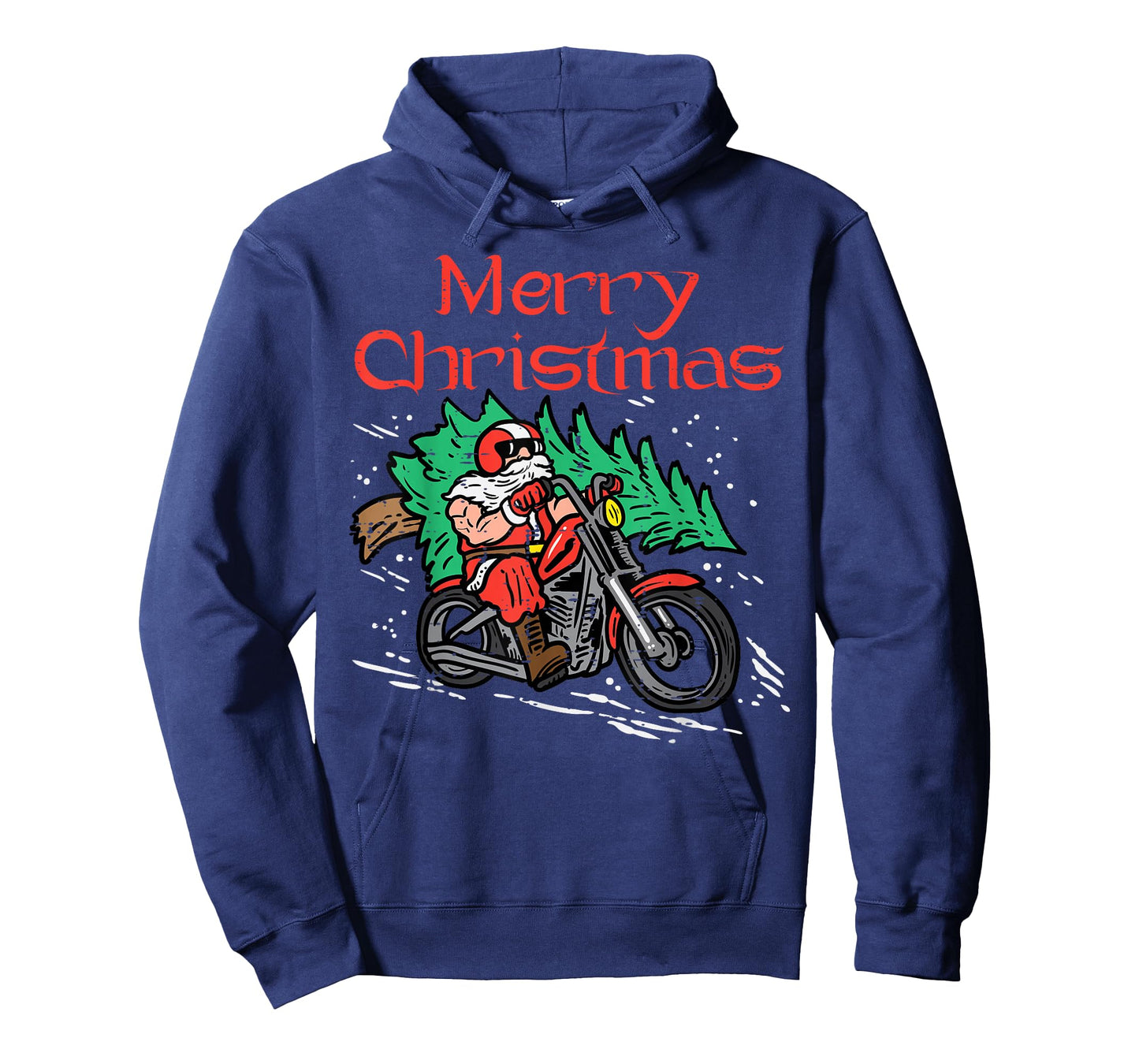 Merry Christmas Biker Santa Xmas Motorcycle Big Bike Dad Men T-Shirt