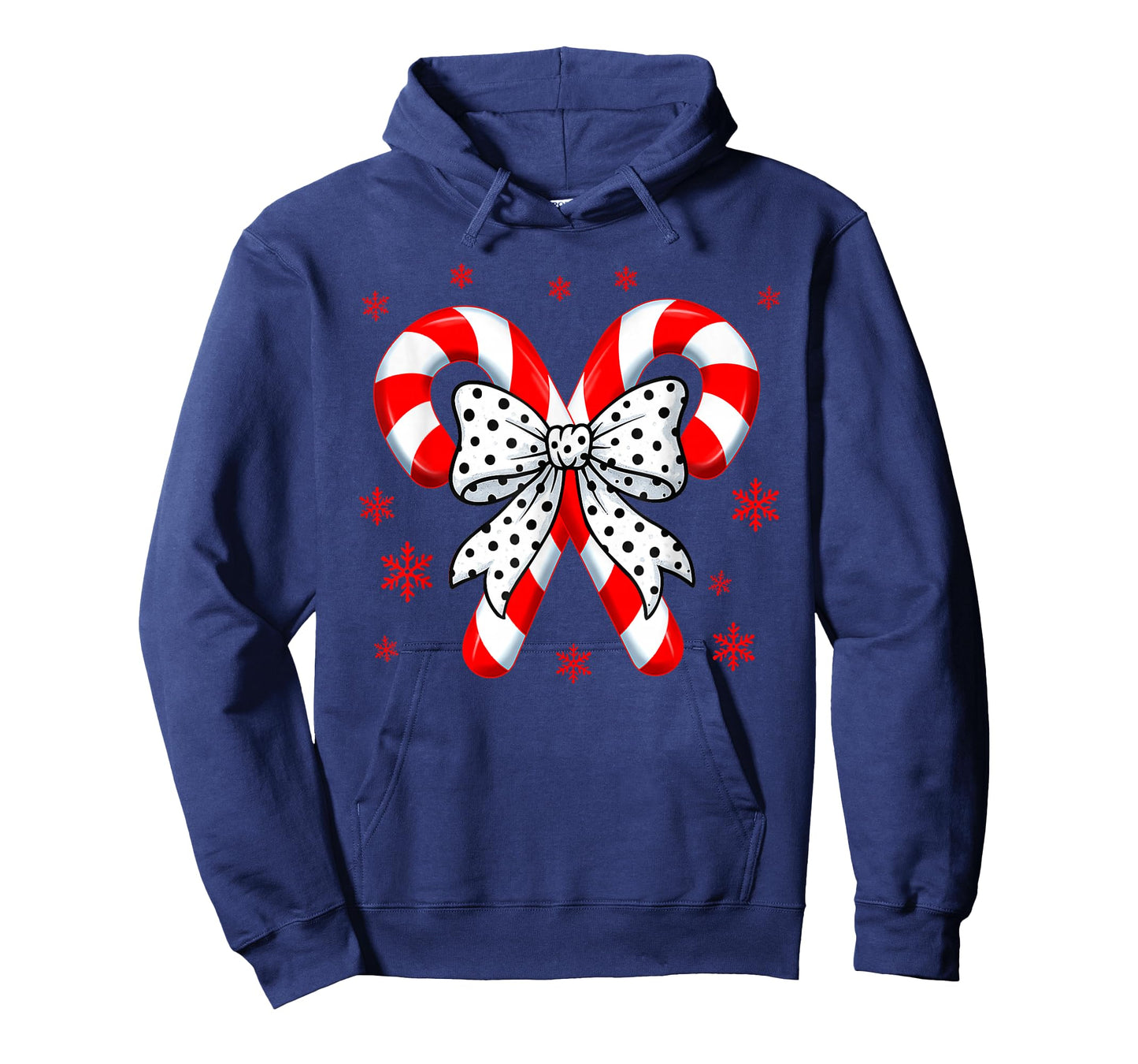 Candy Cane Christmas Season Girls Womens Retro Coquette Bow T-Shirt