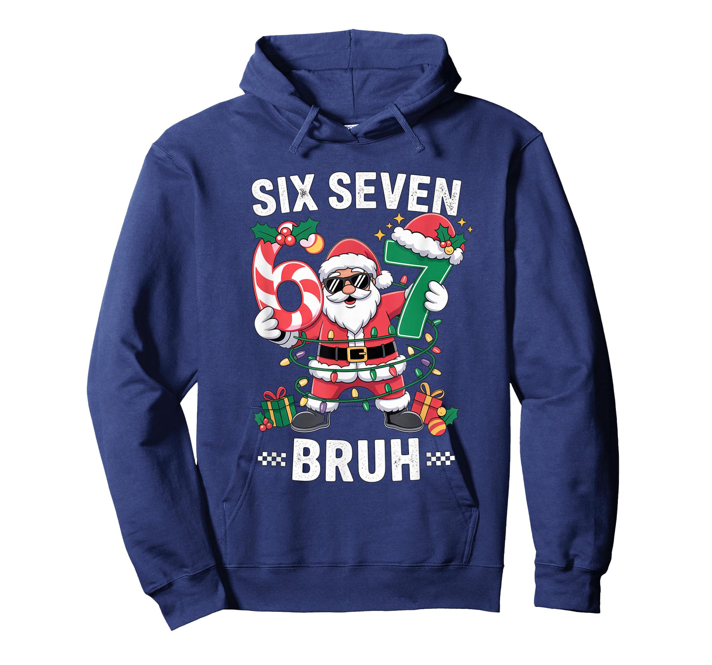 67 Six Seven Burh Christmas 6 7 Meme Pajamas Gen Alpha Slang T-Shirt