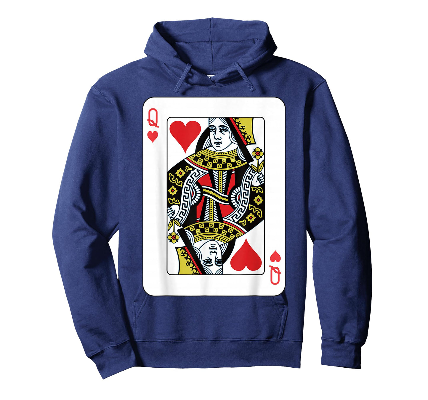 Queen of The Hearts Playing Card Poker T-Shirt Small