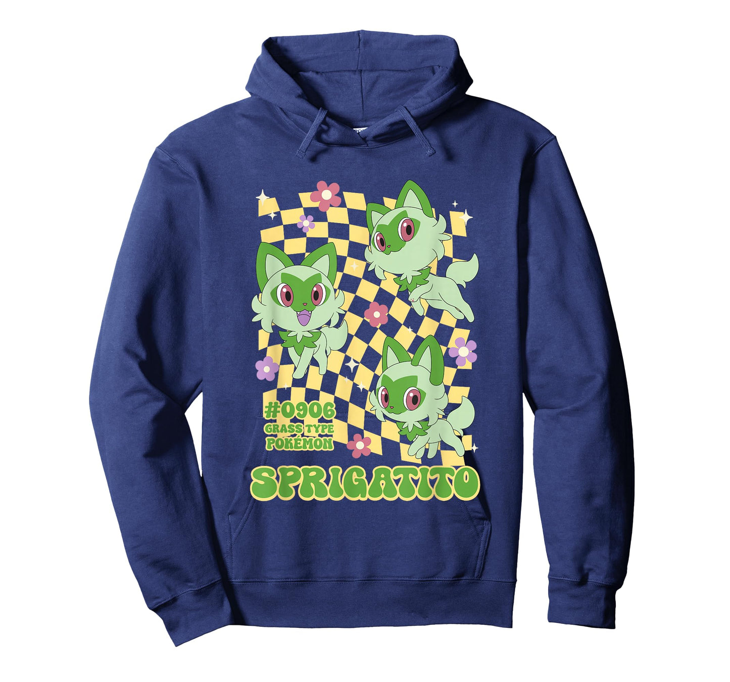 Pokémon Sprigatito #0906 Grass Type Pokemon Retro Chest Logo T-Shirt