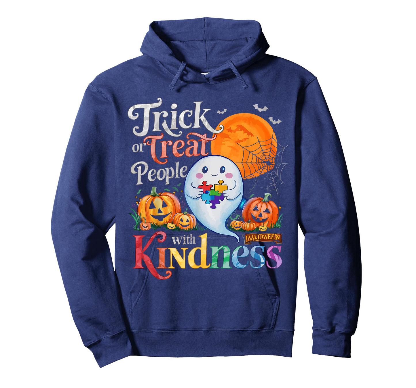Support Autism Halloween Spooky Autistic Trick Or Treat T-Shirt