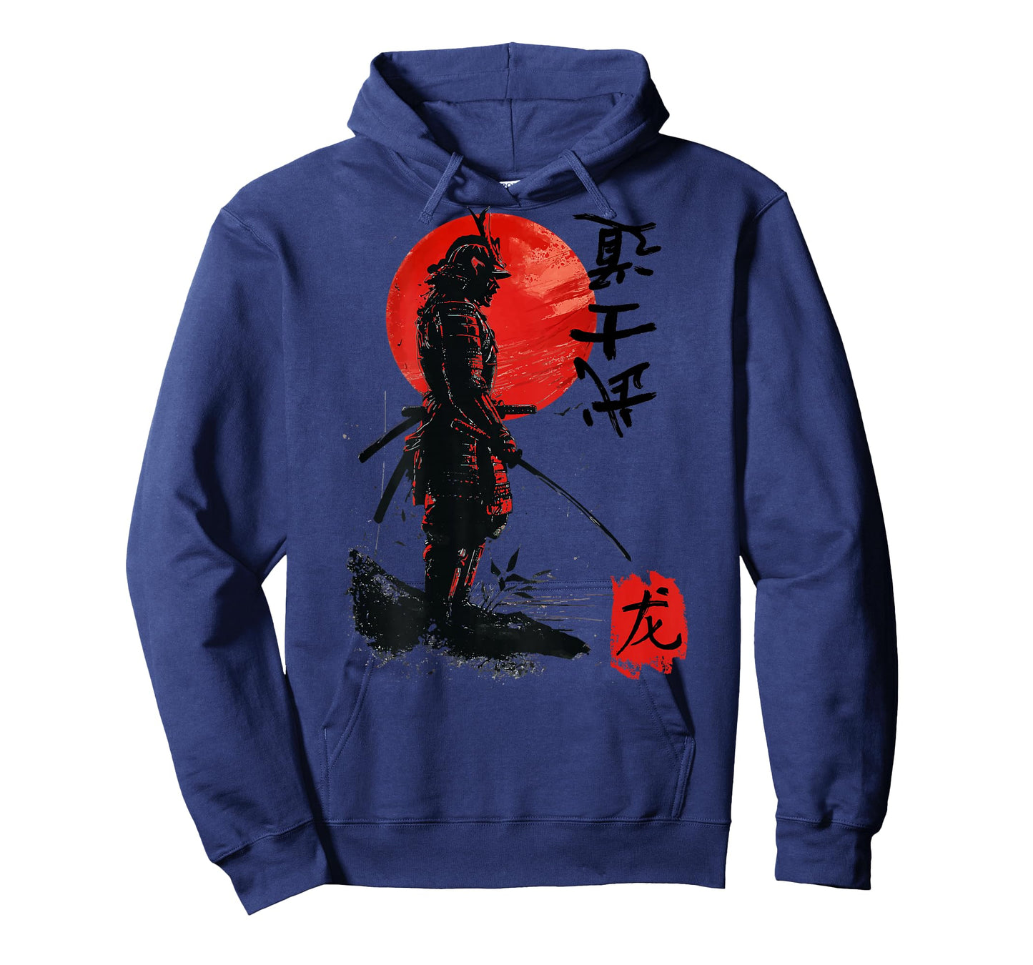Samurai Japanese Red Eclipse Warrior Art BACK T-Shirt