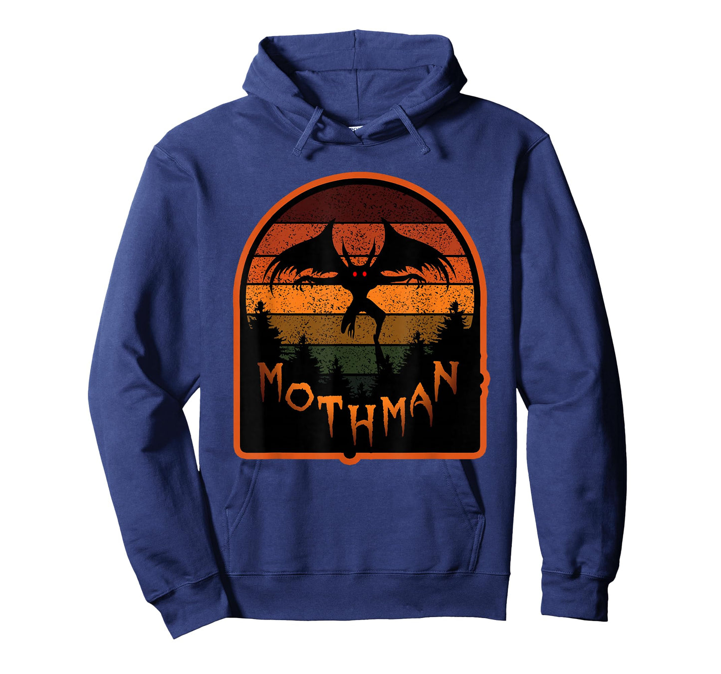 Cryptid Vintage Orange Mothman Folklore T-Shirt Small