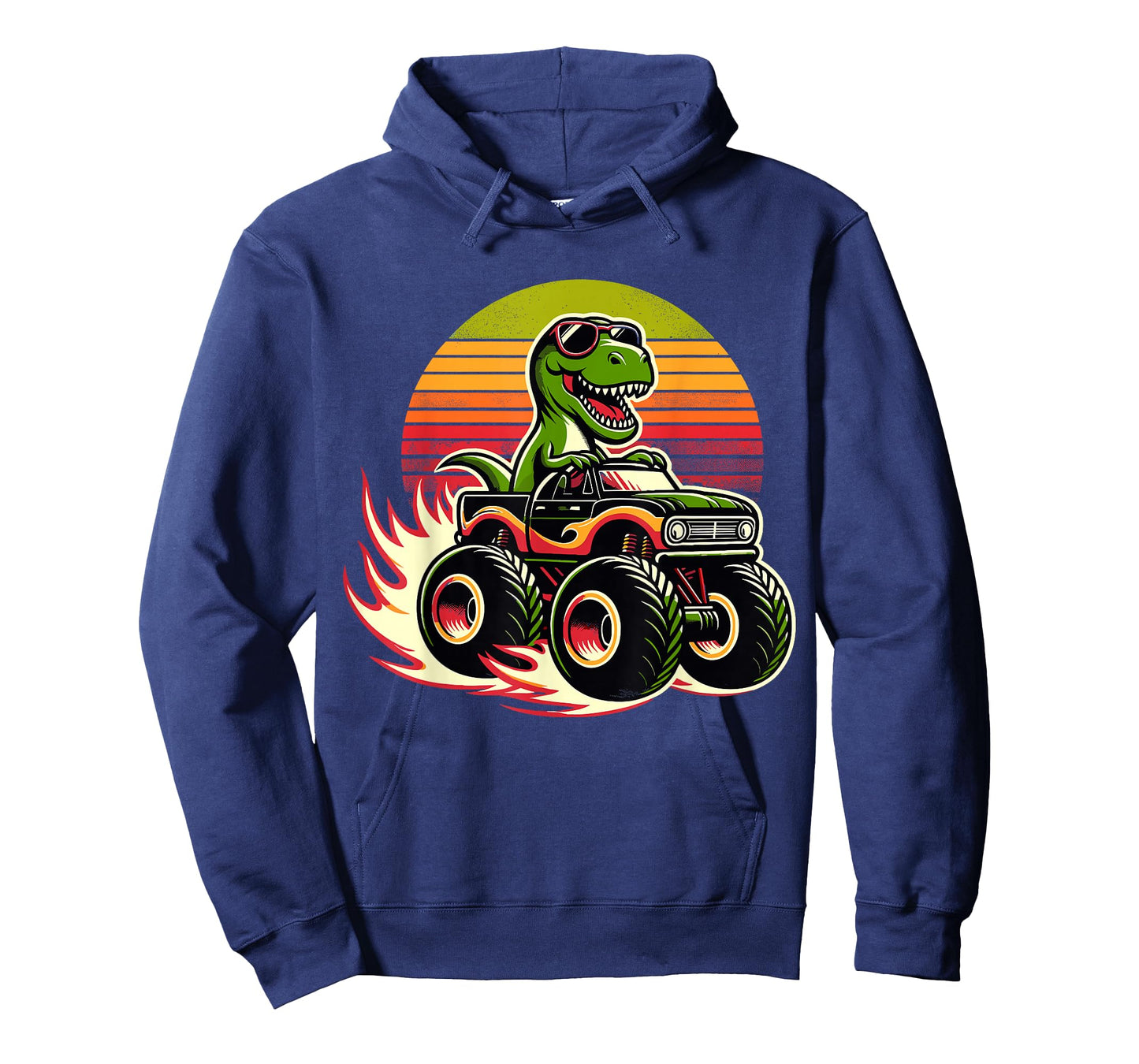 Dinosaur Sunglasses Retro Monster Truck T-Shirt