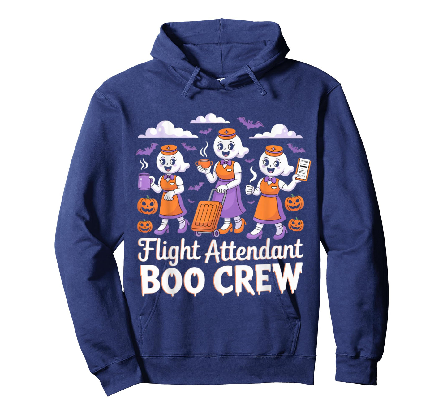Flight Attendant Boo Crew Halloween Ghost Costume T-Shirt