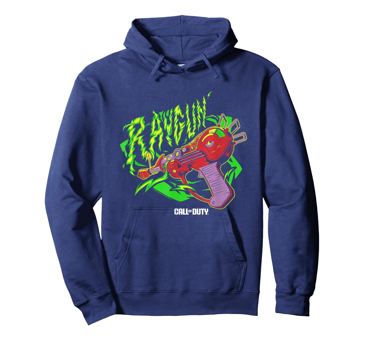 Call Of Duty Raygun Zombie Green Neon Big Chest Retro Logo T-Shirt