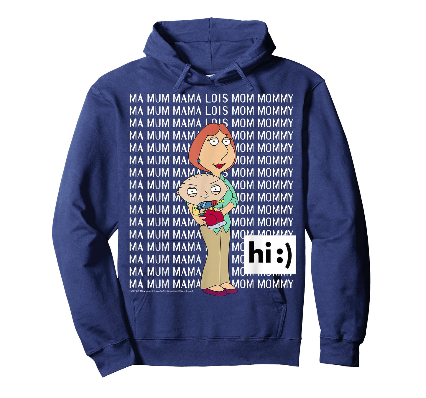 Family Guy Lois Stewie Ma Mum Mama Mom Big Chest Text Logo T-Shirt