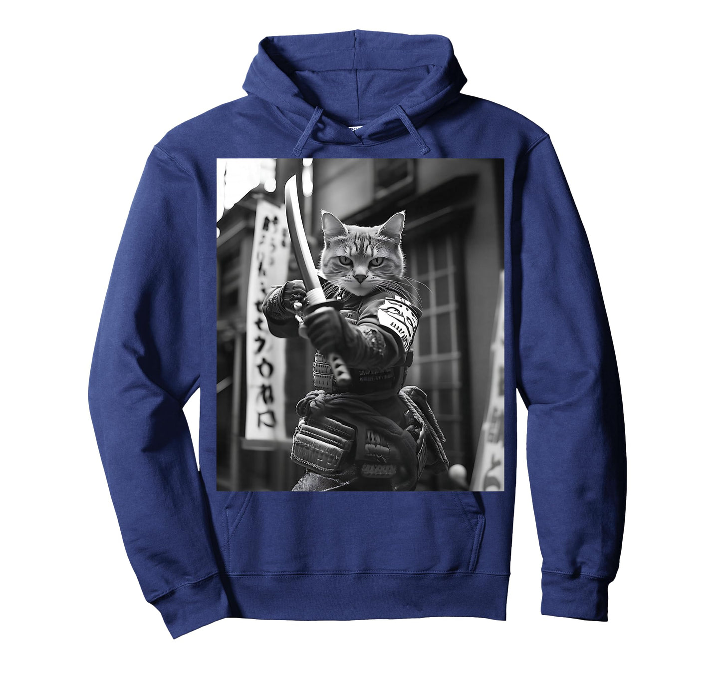 Funny Japanese Samurai Cat Meme Martial Arts Dad Graphic Tee T-Shirt