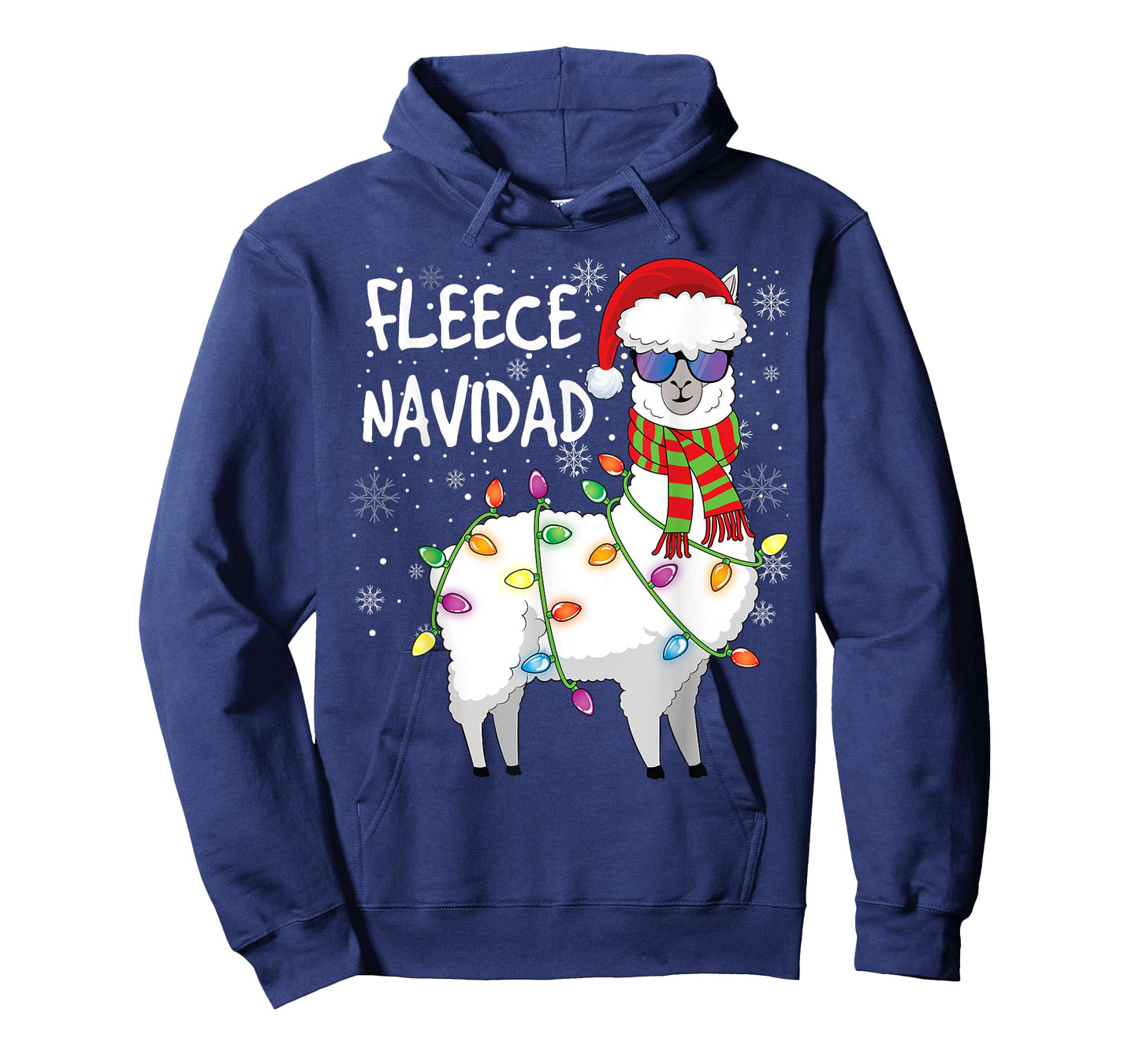 Fleece Feliz Navidad Shirt Llama Christmas T-Shirt
