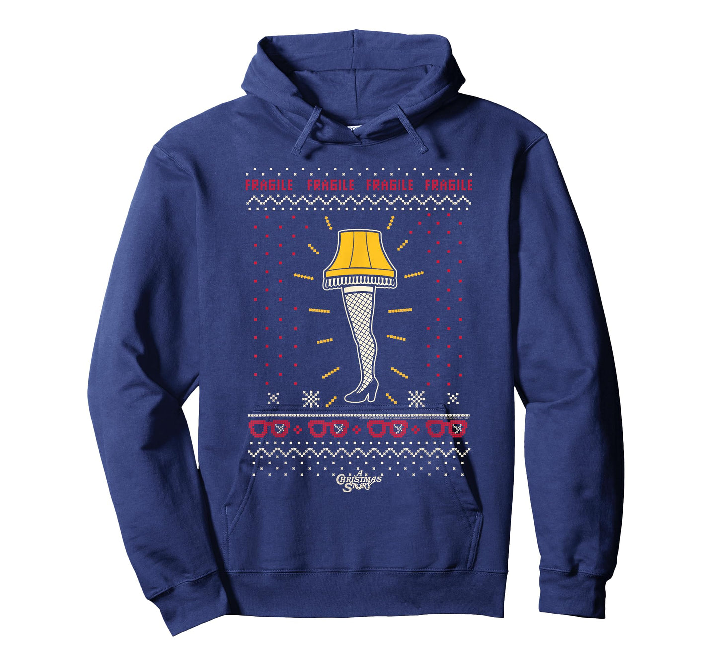 A Christmas Story Fragile Leg Lamp Sweater Print Xmas Movie T-Shirt