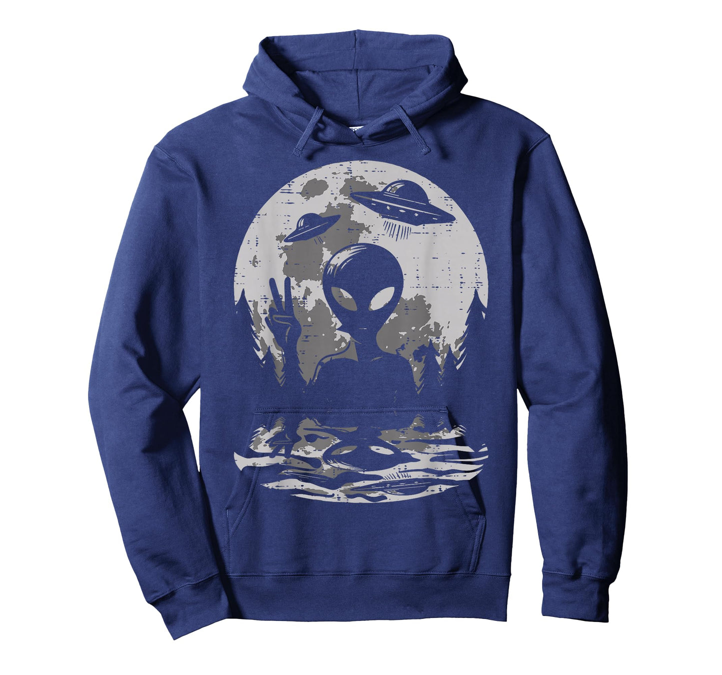 Alien Peace Ufo Moon Space Flying Saucer Men Women Kids Teen T-Shirt