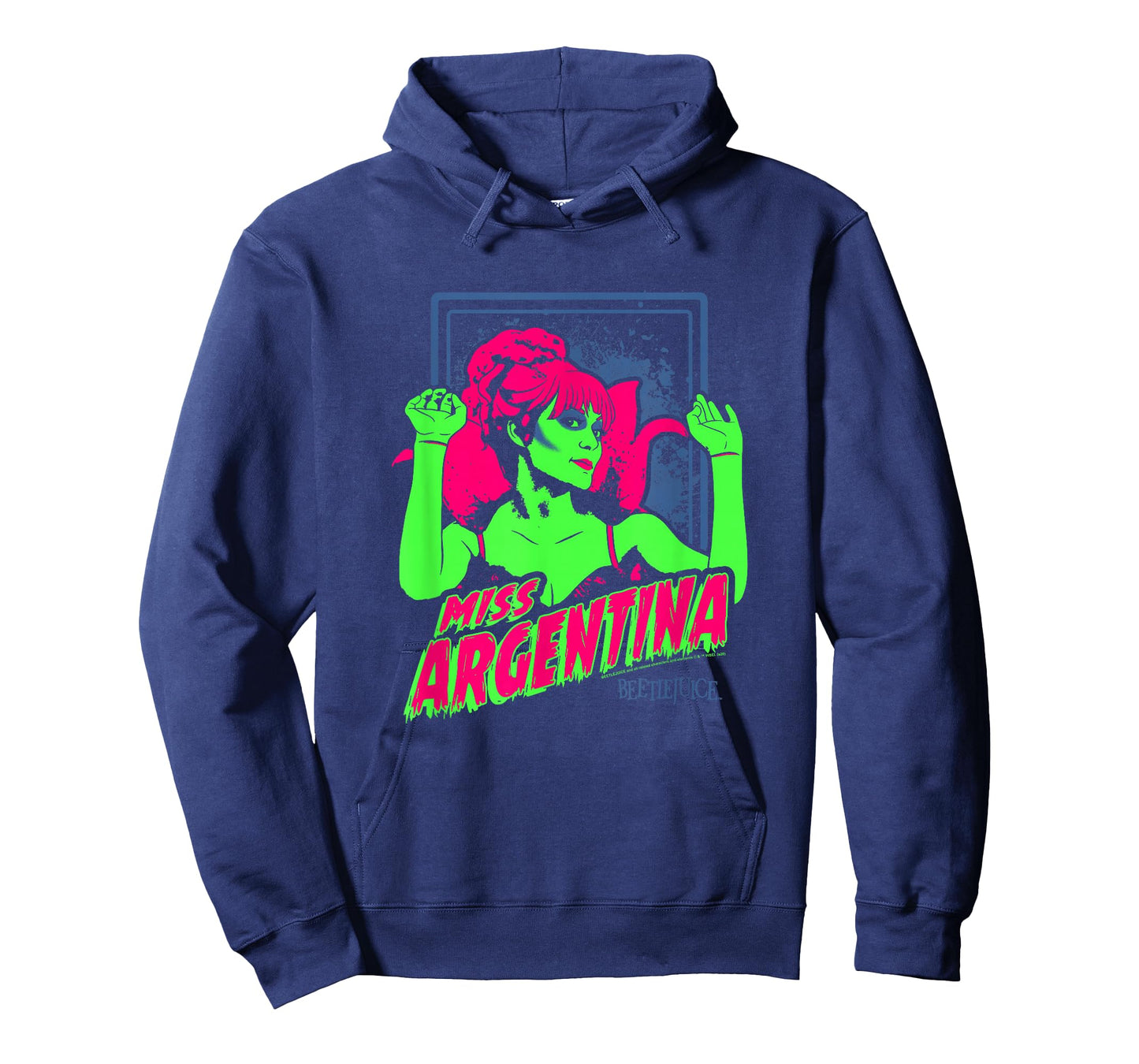 Beetlejuice Neon Vintage Miss Argentina Scary Poster T-Shirt