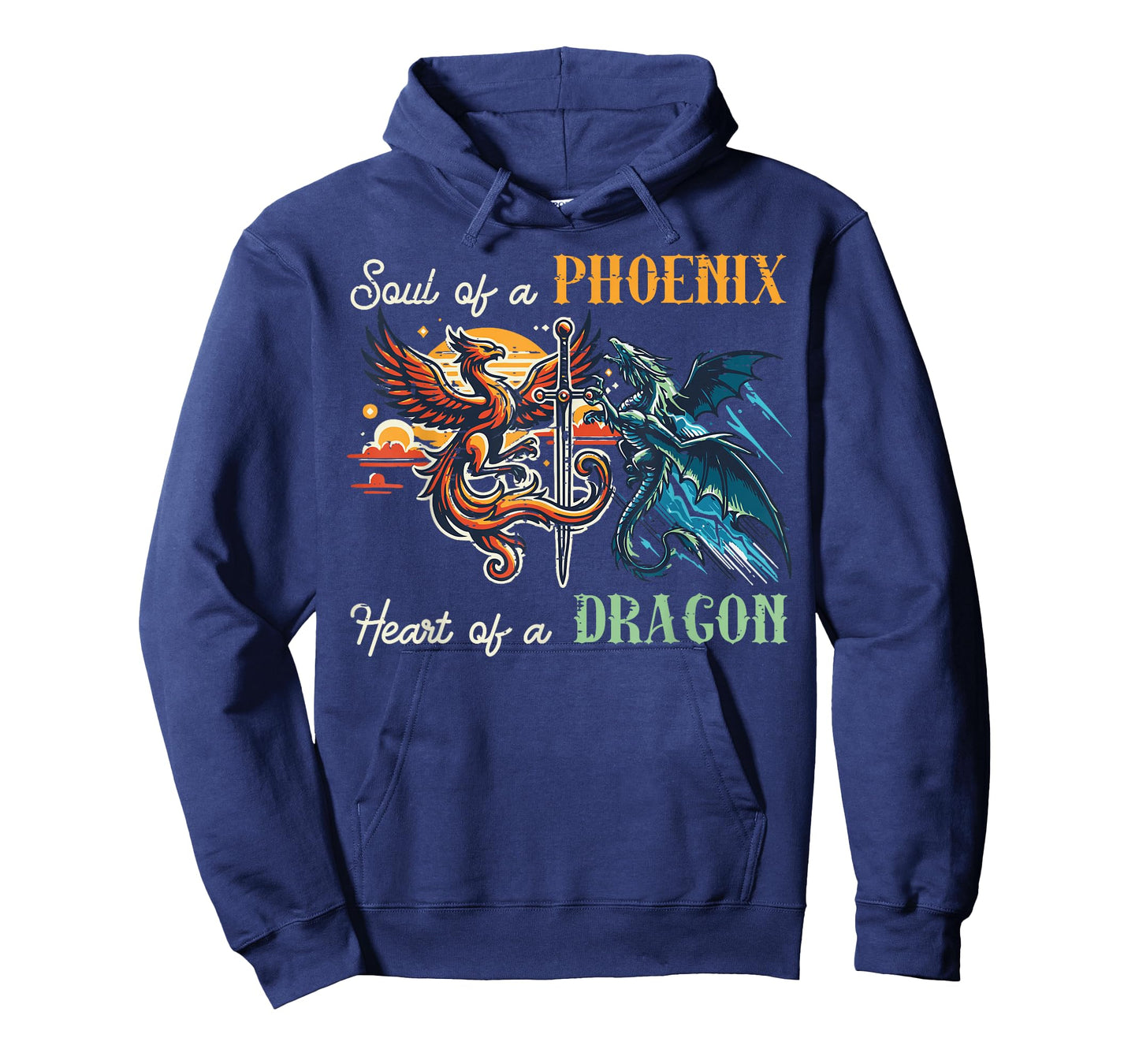 Soul of Phoenix Heart Dragon Fantasy Mythical Men Women Kids T-Shirt