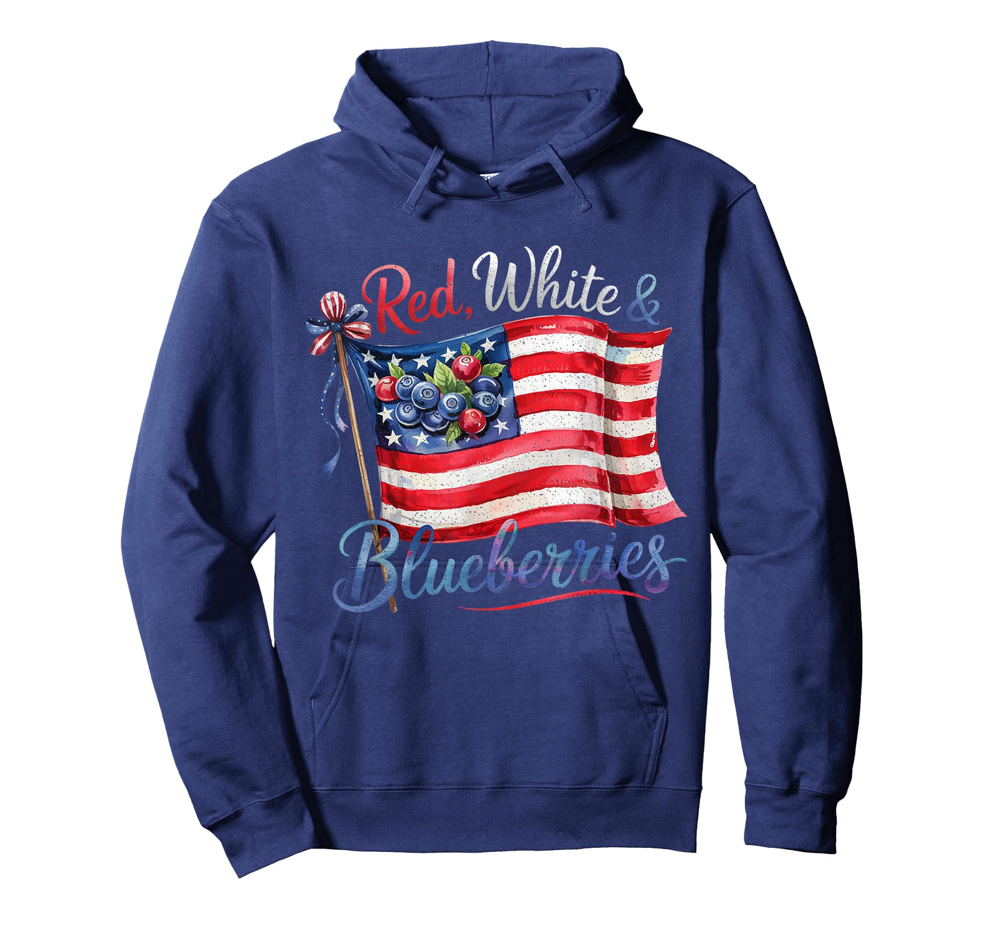 Funny Vintage Red, White and Blueberries Patriot T-Shirt